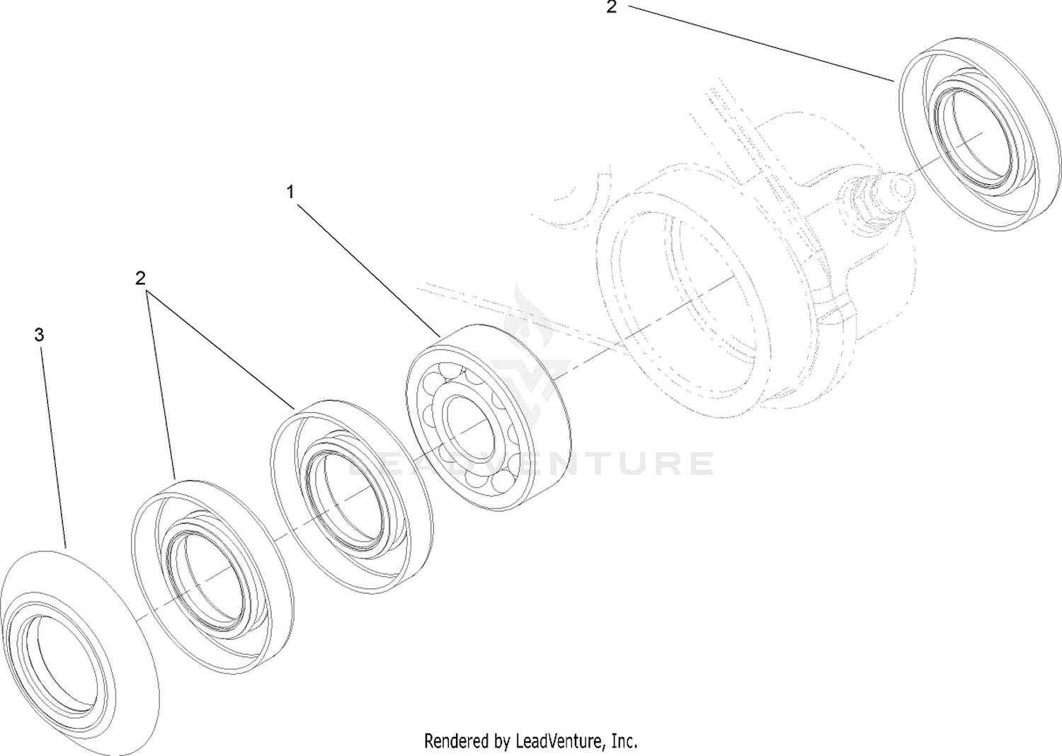 Groomer Bearing and Seal Kit No. 110-4086
