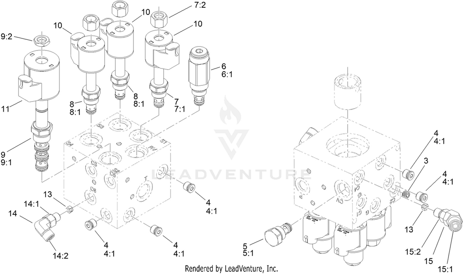 Hydraulic Lift Manifold Assembly No. 125-5187