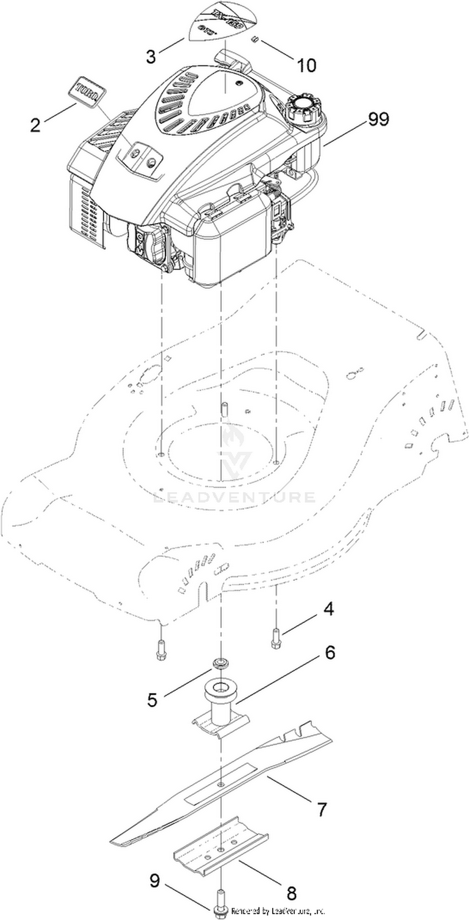 Engine and Blade Assembly