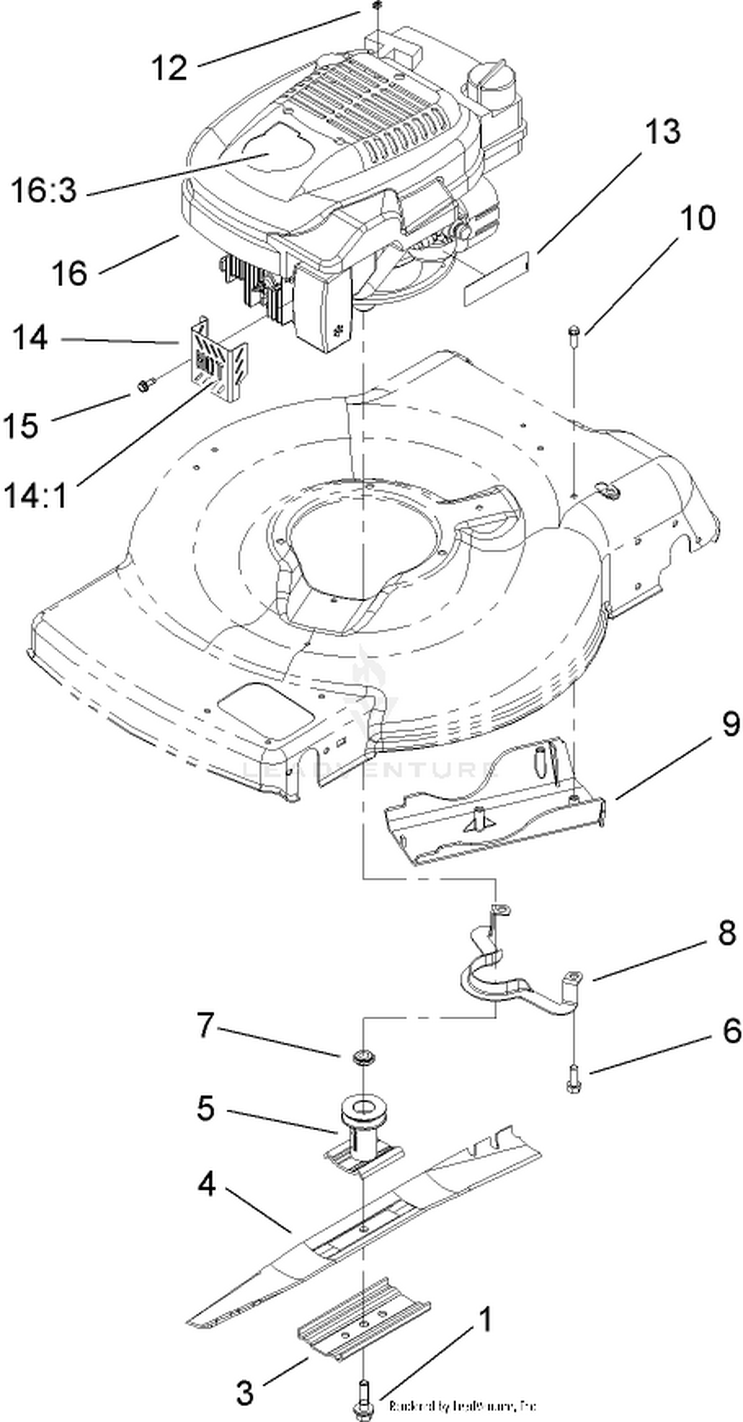 Engine and Blade Assembly