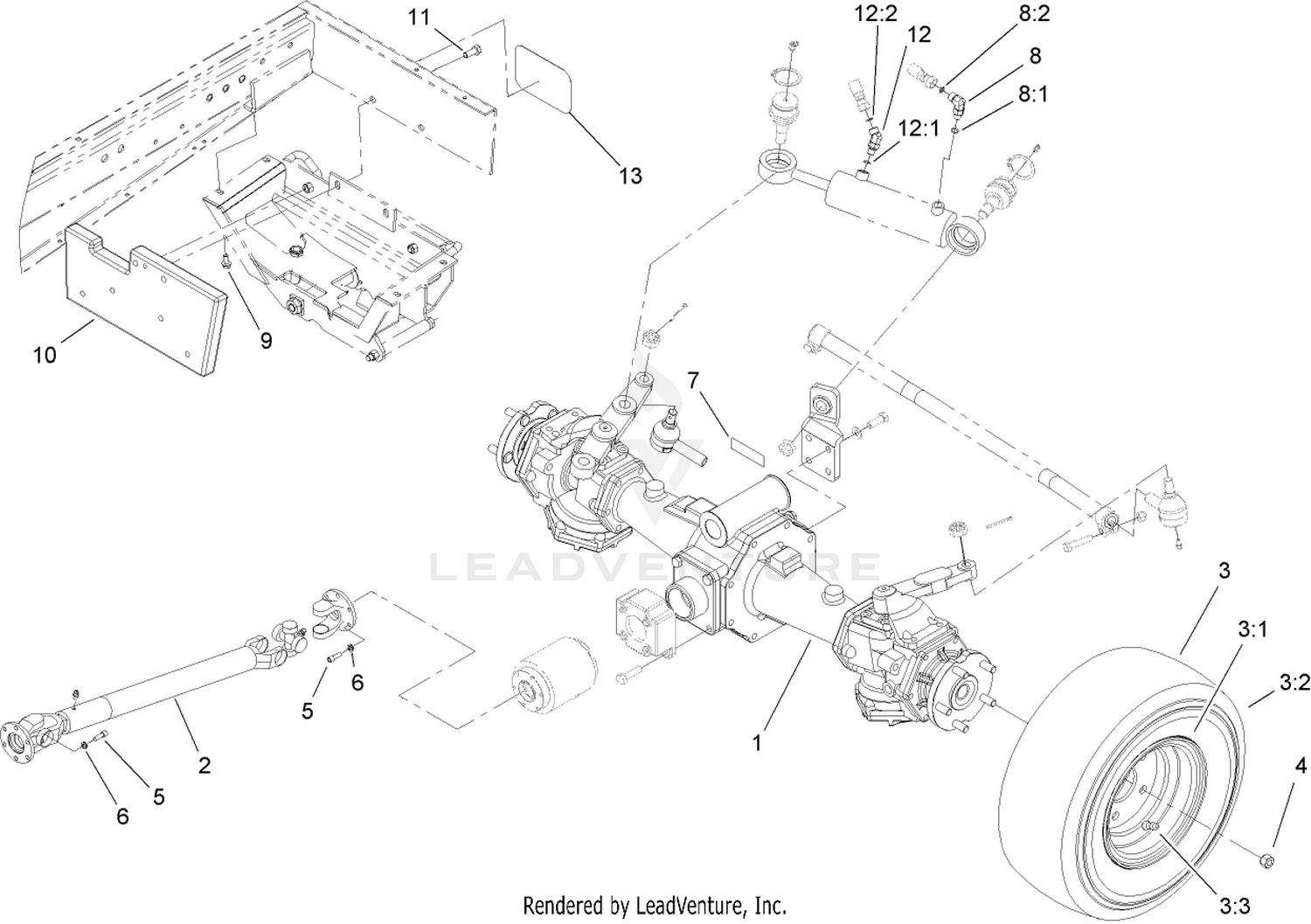Driveshaft and 4 Wheel Drive Assembly