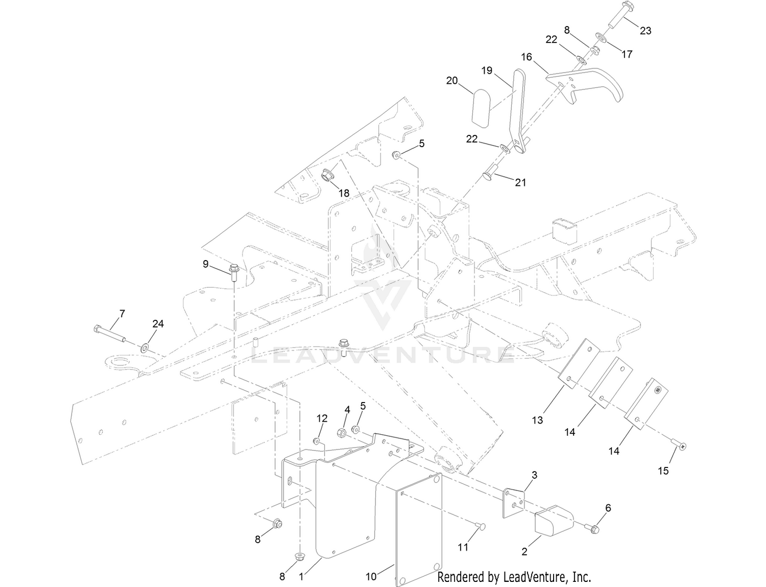 Right Hand Deck Transport Lock Assembly