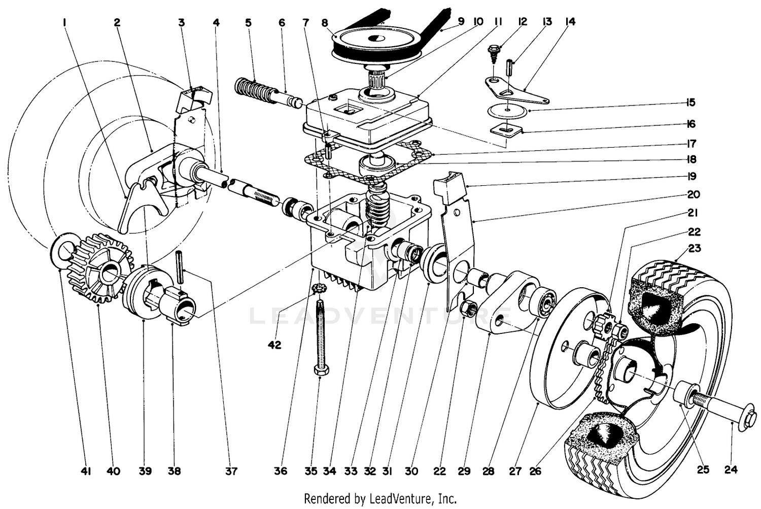 Front Axle  Gear Case Assembly