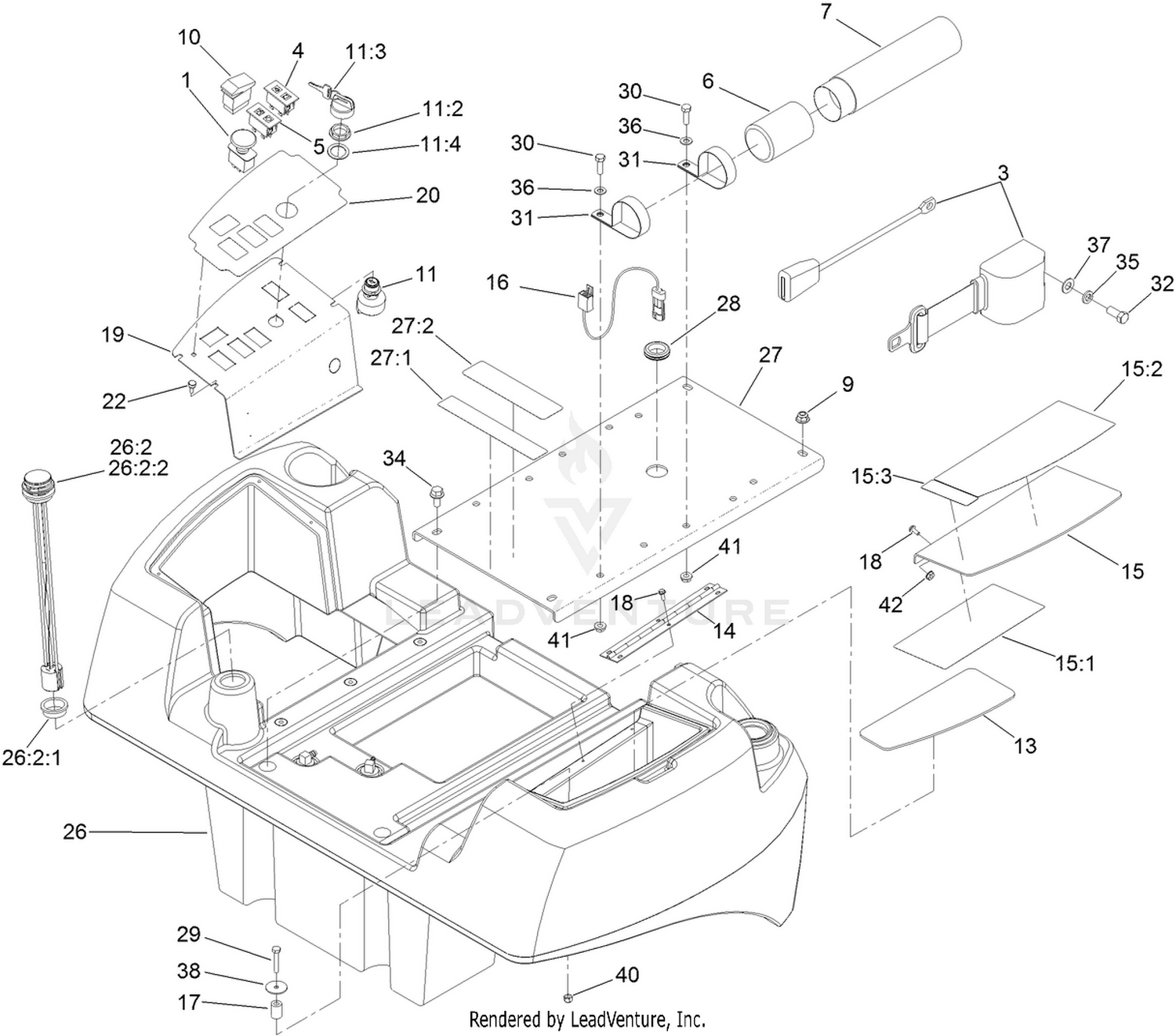 Fuel Tank and Control Panel Assembly