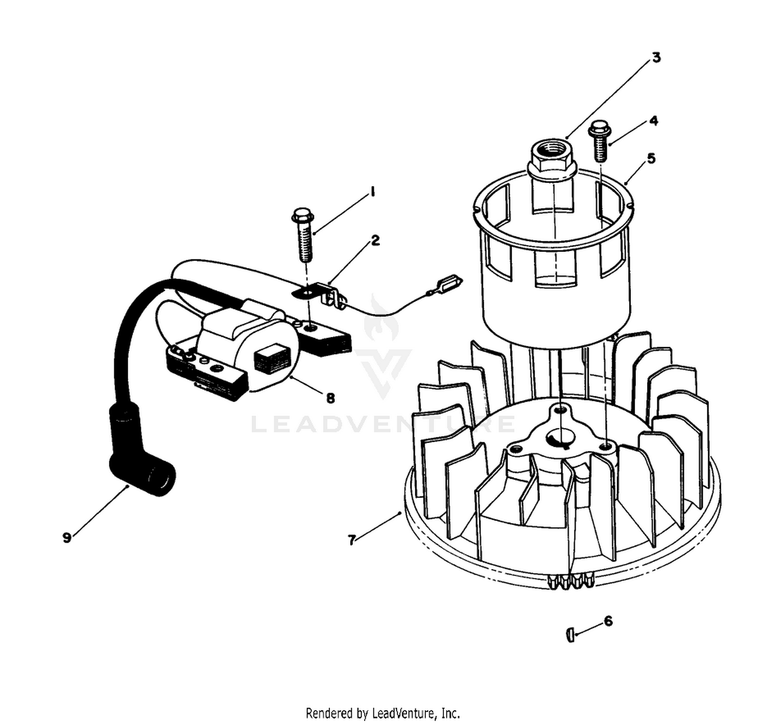 Magneto  Flywheel Assembly (model No. Vmh7)