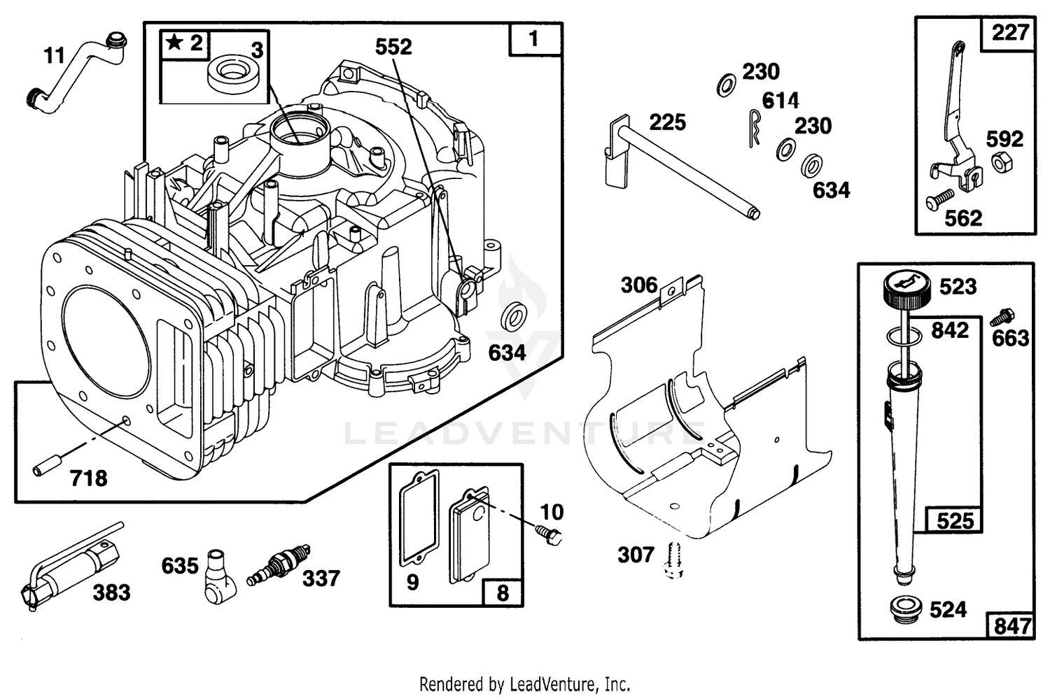 Engine Briggs  Stratton Model 28q777-0668-A1