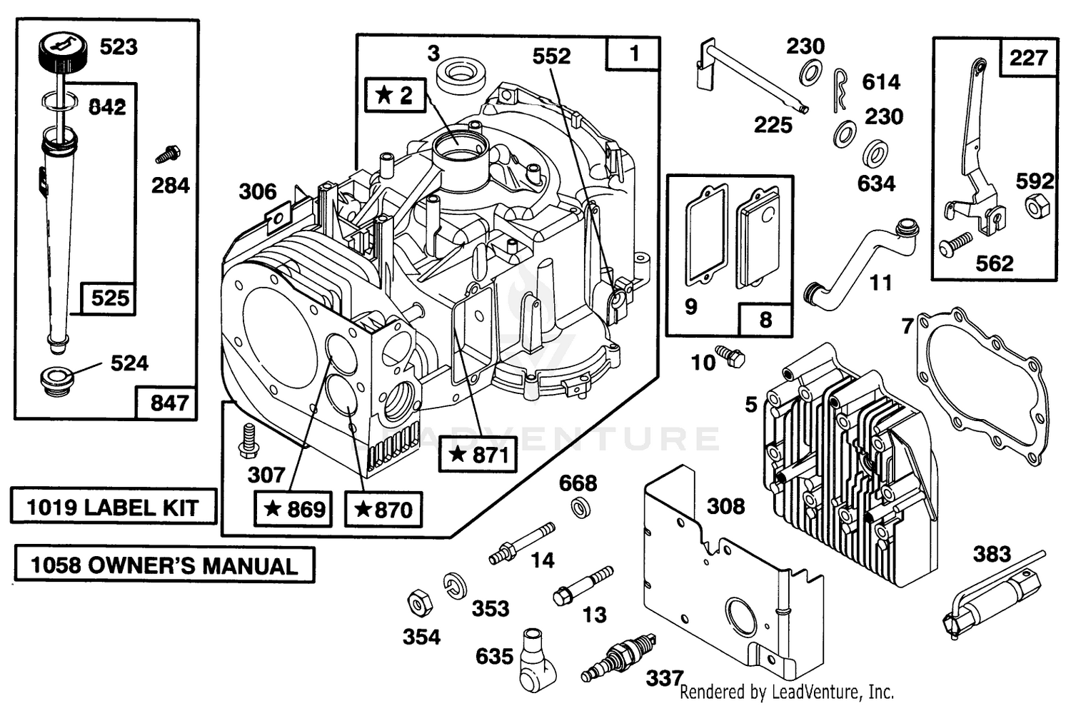 Engine Briggs  Stratton Model 28m707-0127-01