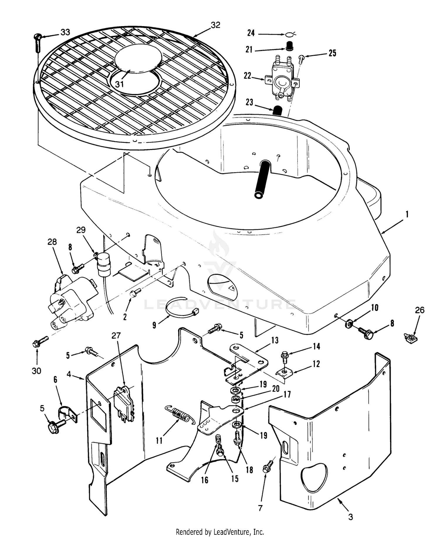 Covers, Fuel Pump, Coil, Regulator  Governor Linkage-616-Z, 620-Z