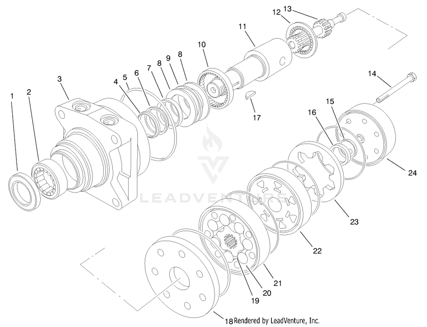 Hydraulic Motor Assembly No. 75-9990
