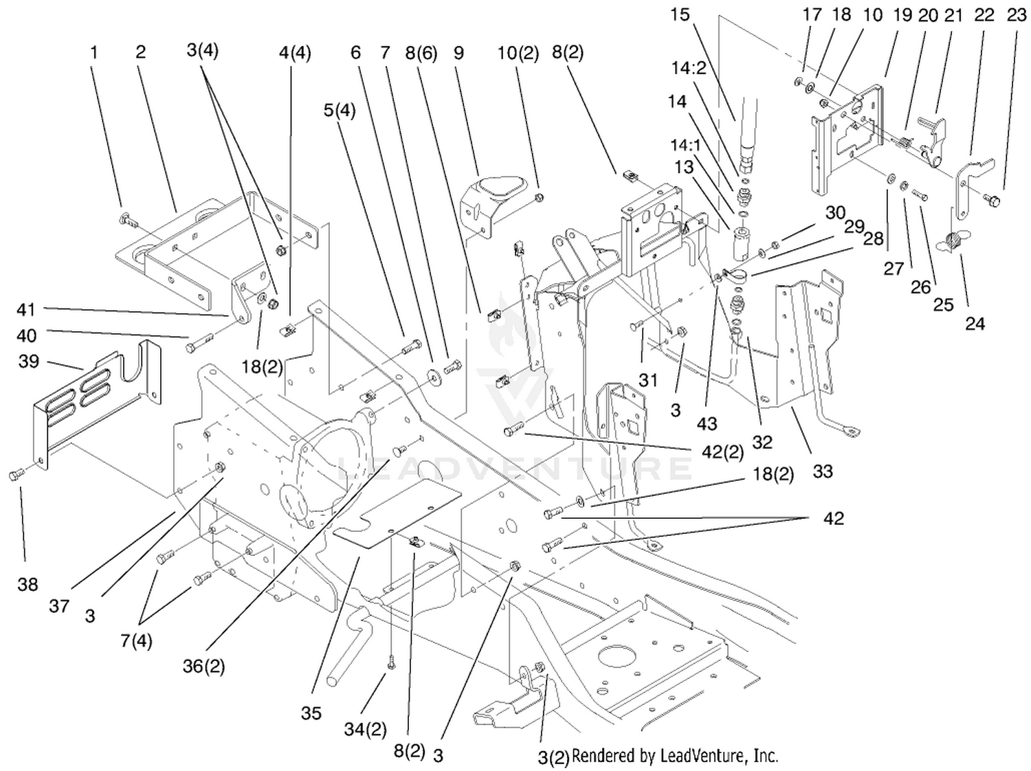 Steering Tower And Fuel Tank Assembly