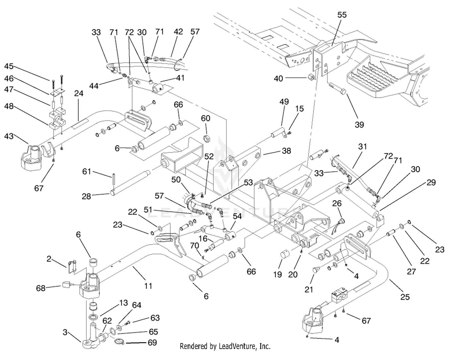 Front Lift Arms Assembly-No. 1, 4  5