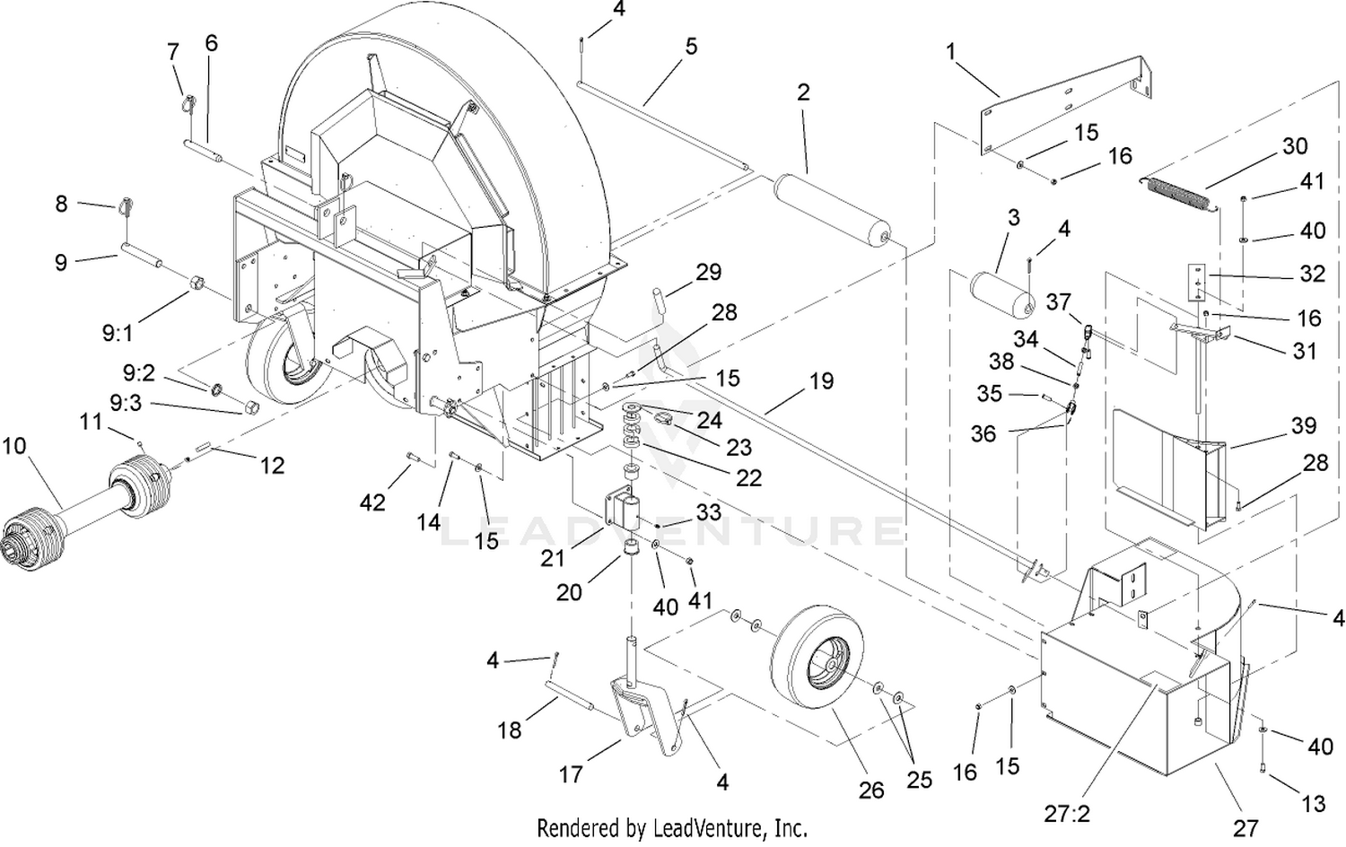 Chute and Roller Assembly