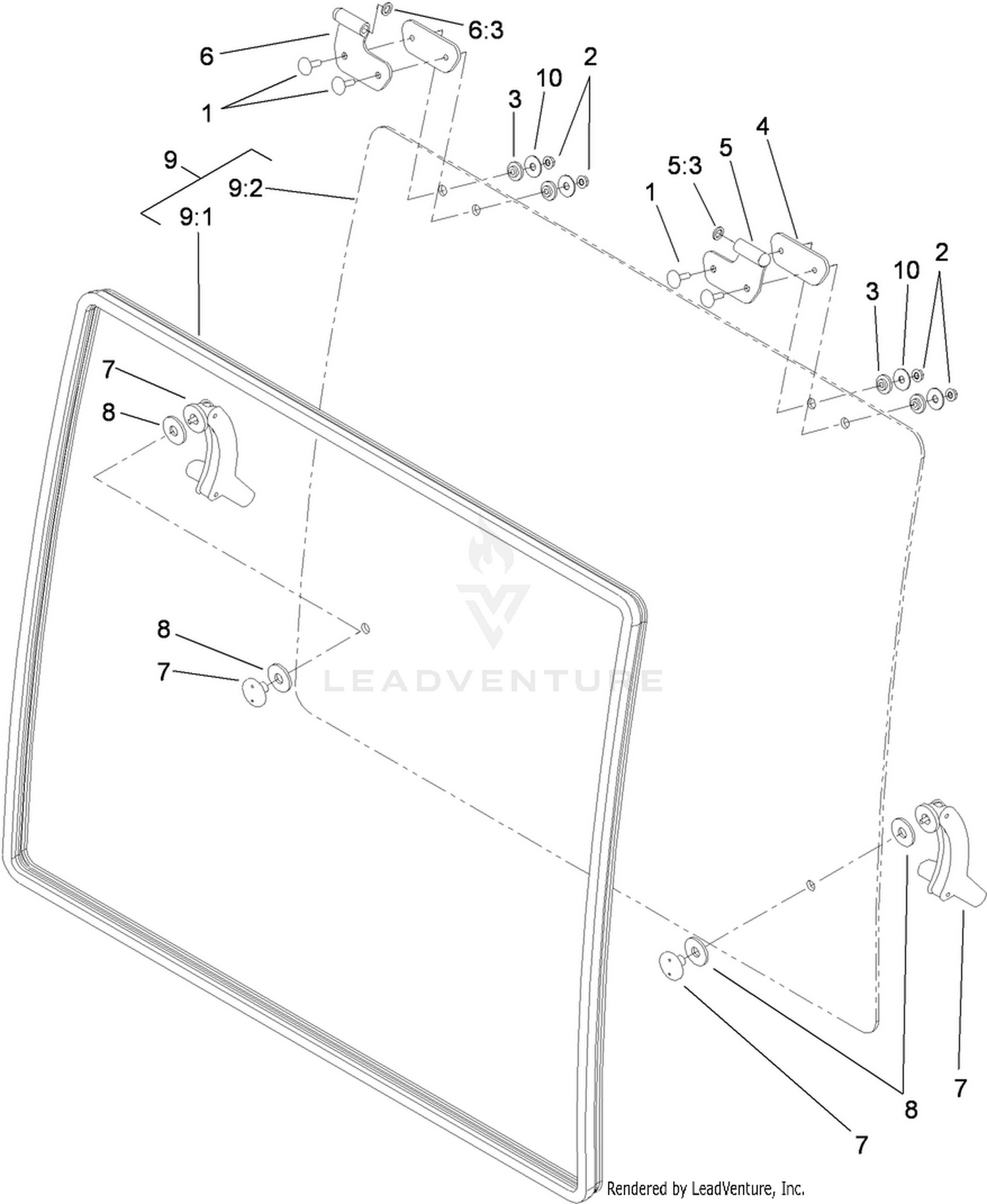 Front Upper Window Assembly