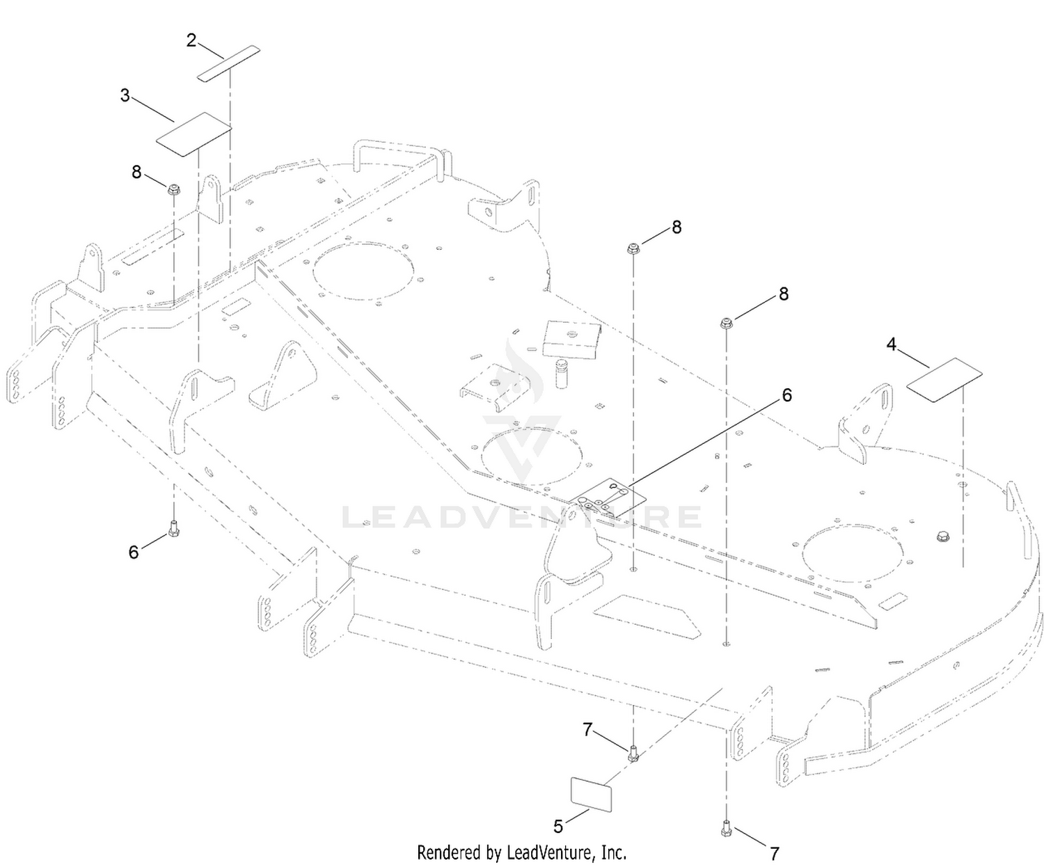 60 inch Deck and Decal Assembly No. 127-3356