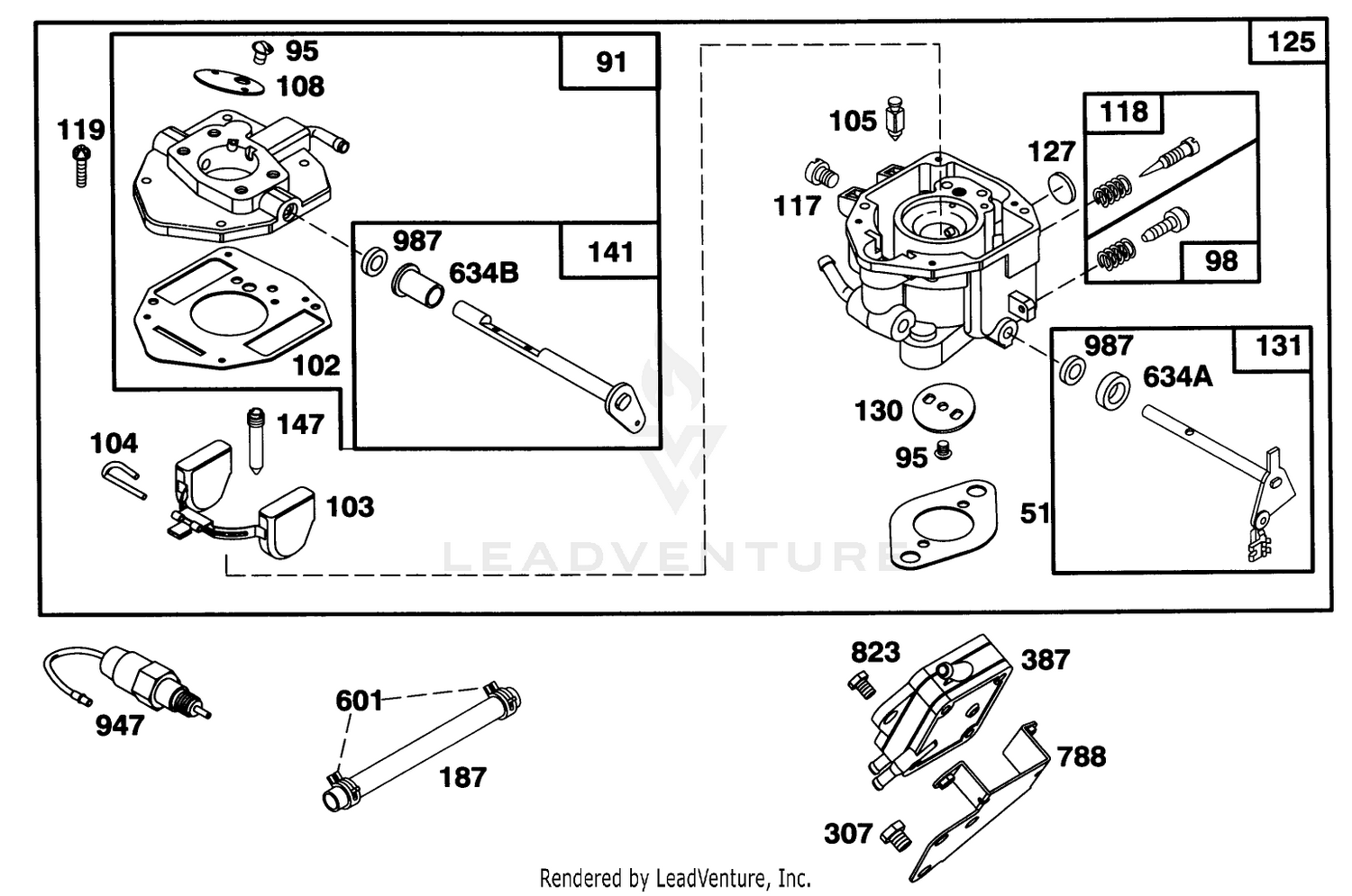 Engine Briggs  Stratton Model 303447-0446-01 4