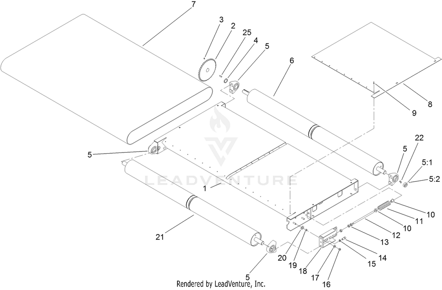 Slider Bed and Roller Assembly