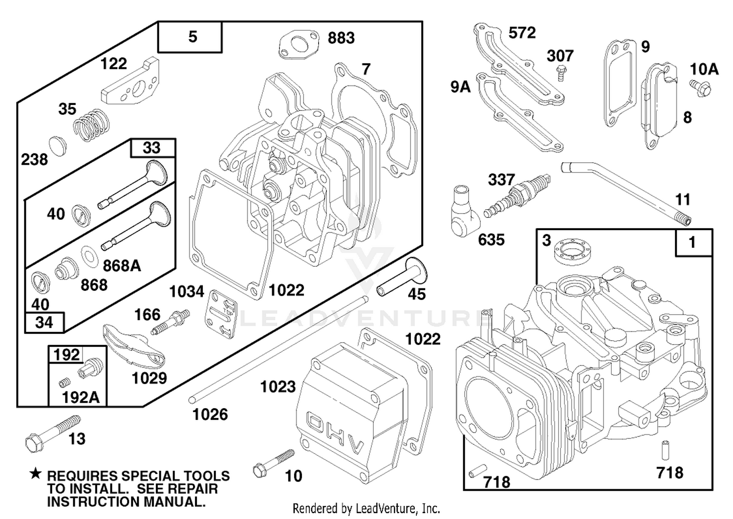 Engine Gts 150 (model No. 20465 Only)