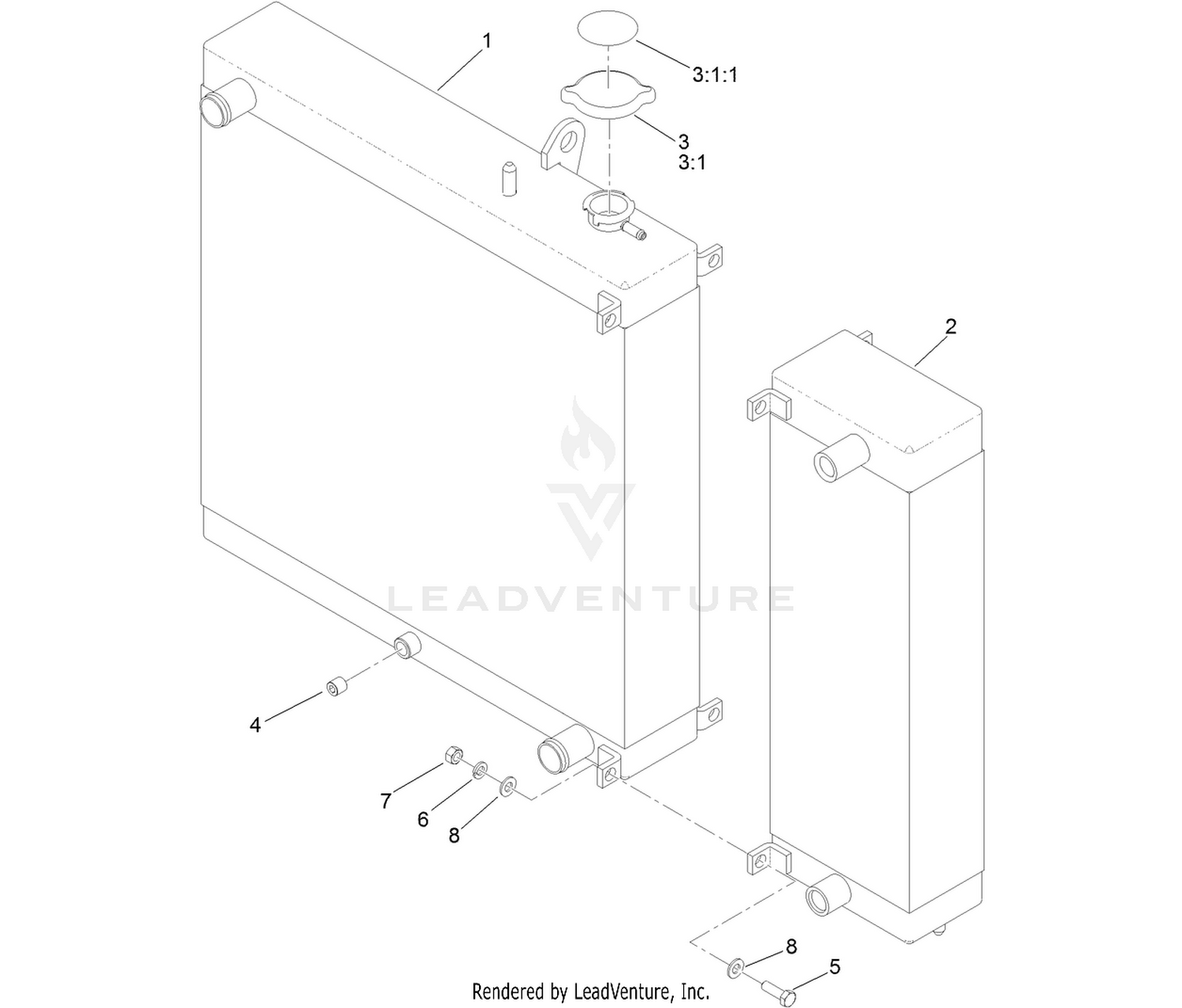 Radiator and Cooler Assembly
