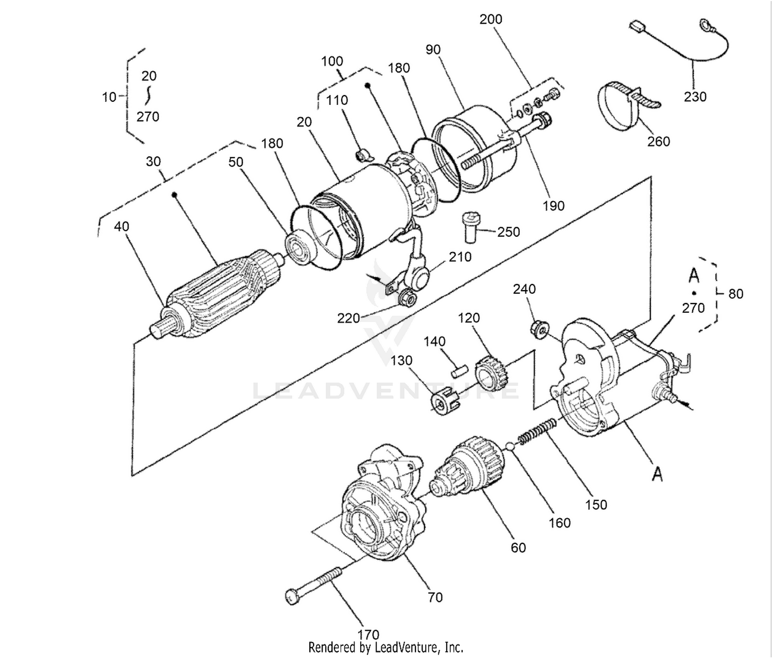 Starter Component Parts Assembly