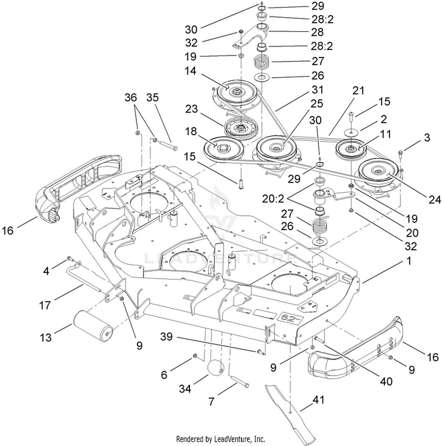 Roller, Belt and Pulley Assembly