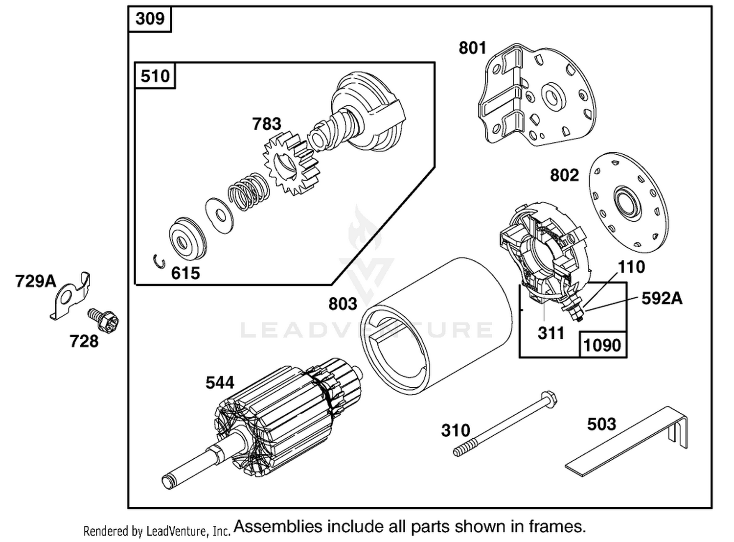 Engine Briggs  Stratton Model 195707-0421-E1 7