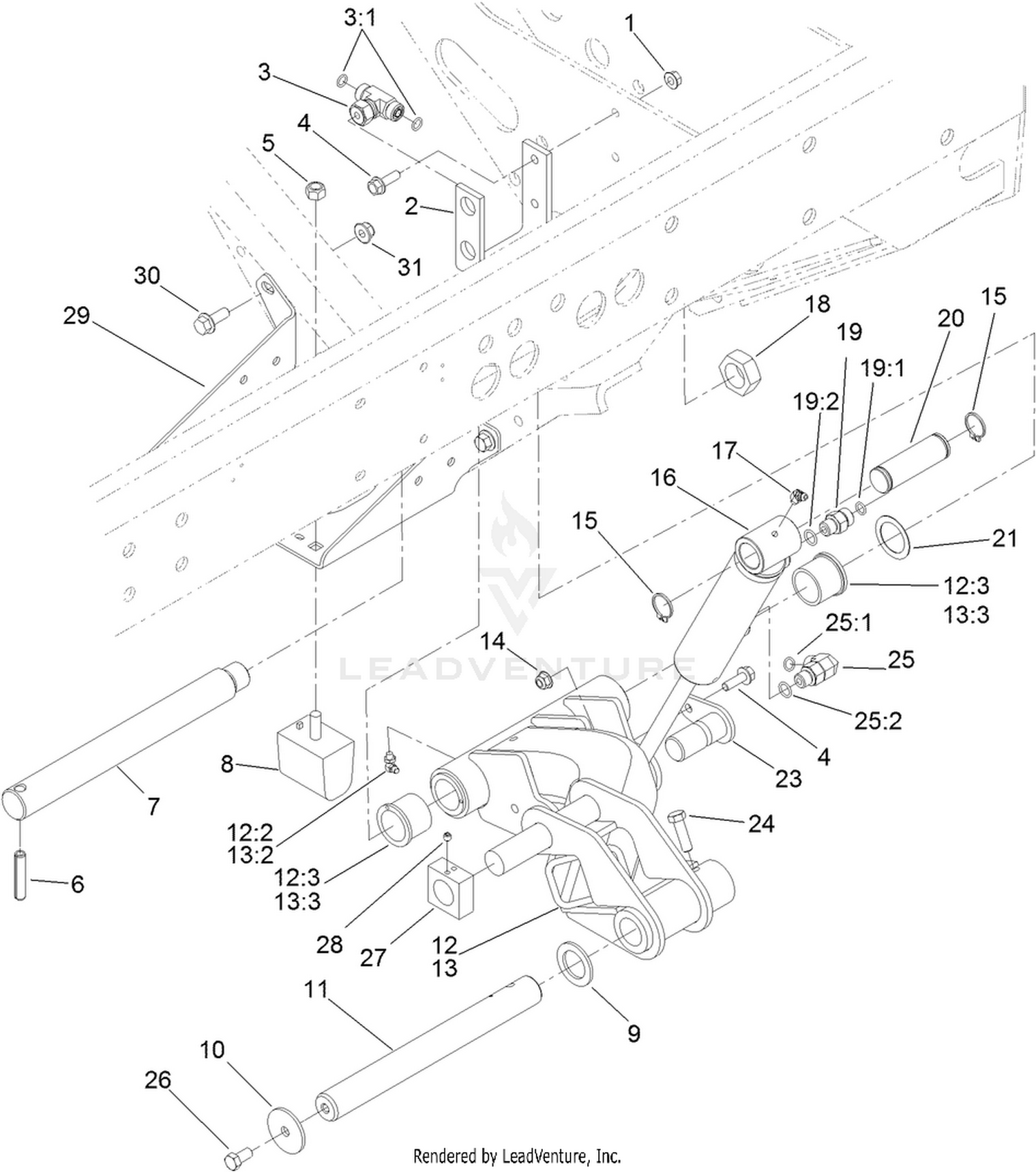 No. 2 and 3 Lift Arm Assembly