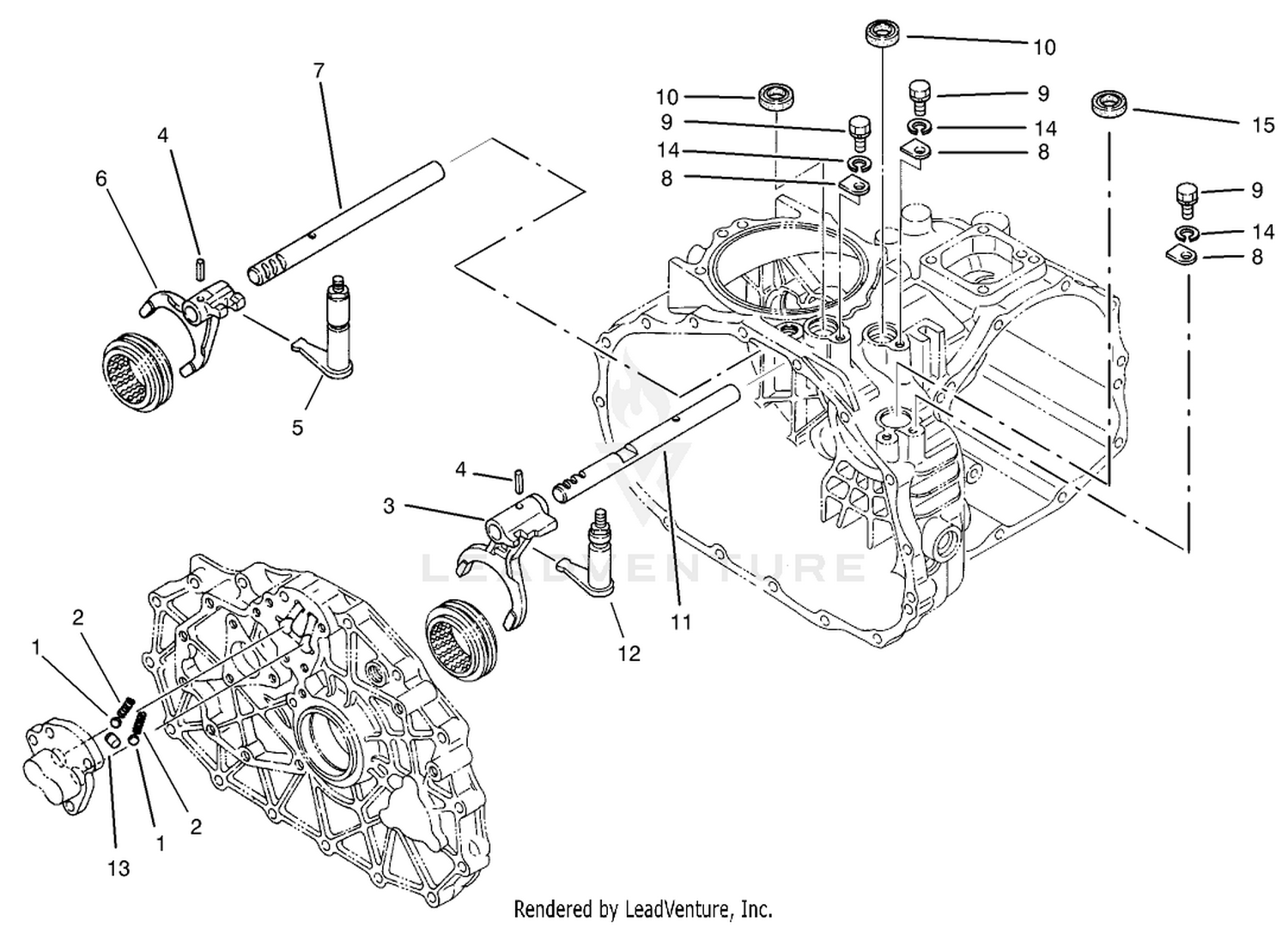 Shift Fork Assembly  Transaxle Assembly No. 104-9078