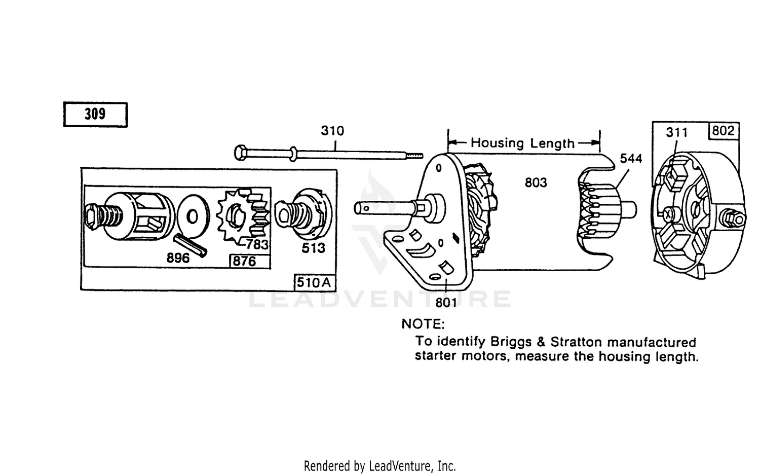 Starter-Briggs  Stratton No. 191707-6021-01
