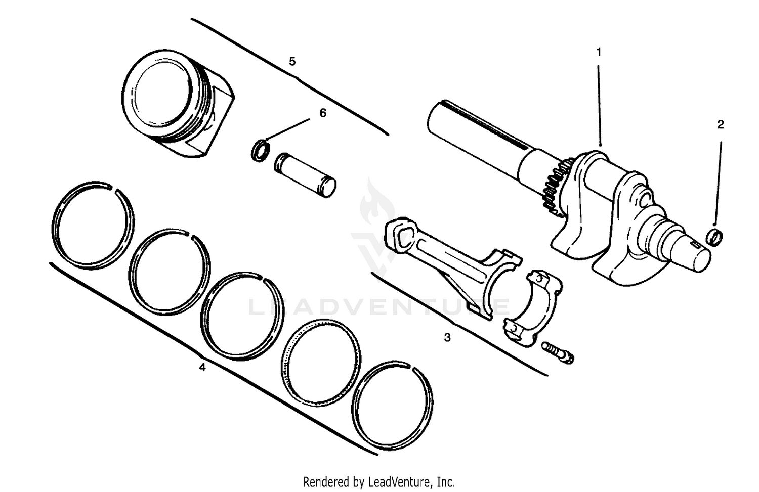 Crankshaft, Piston And Rings