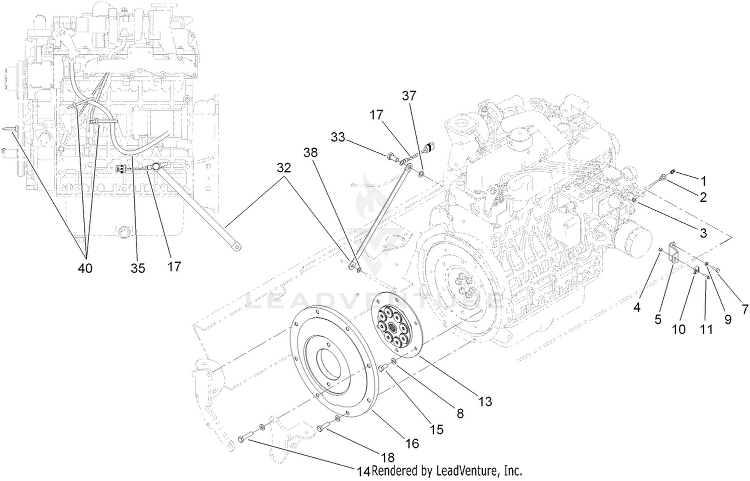 Flywheel and Throttle Assembly