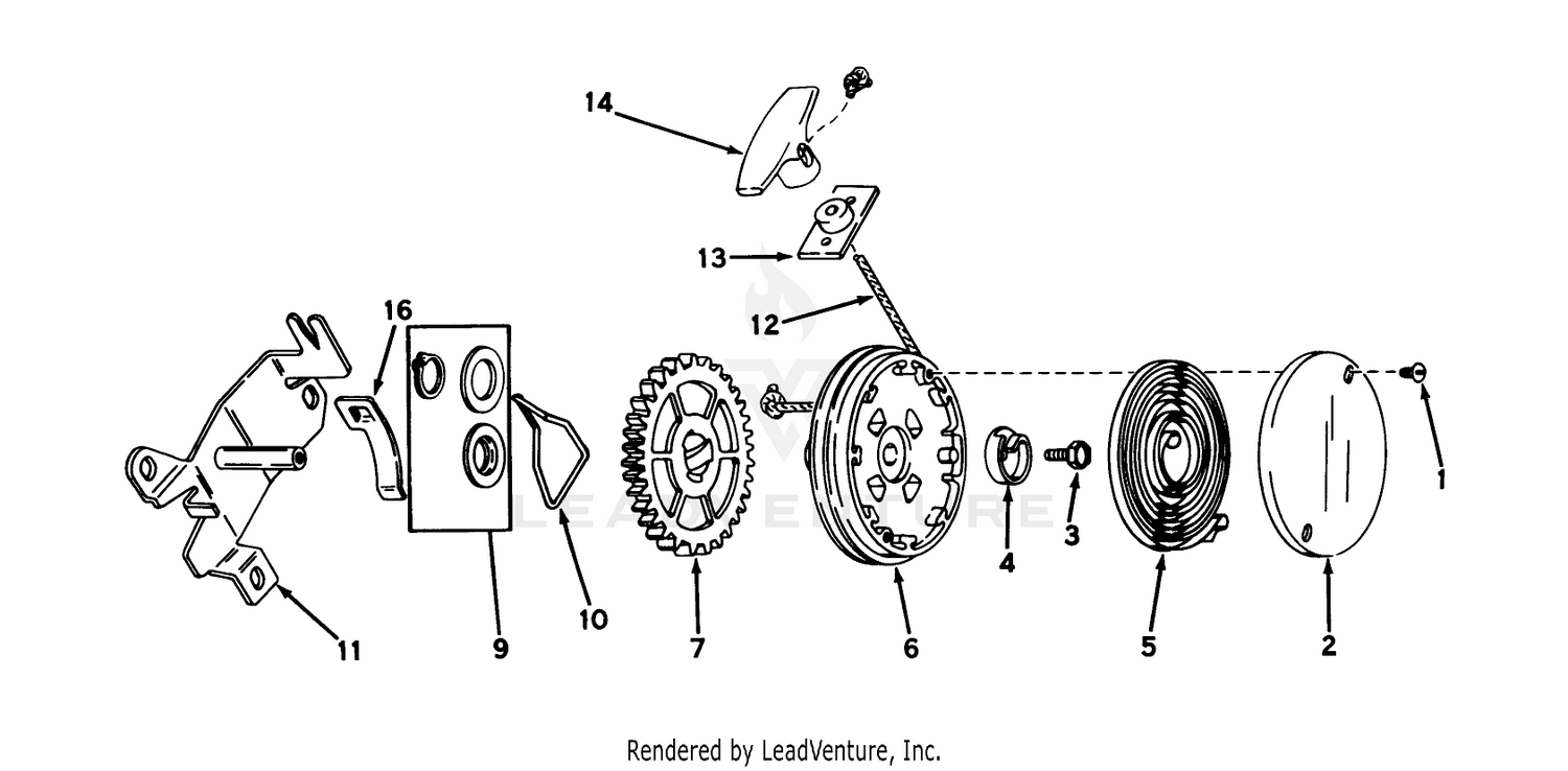 Rewind Starter No. 590450a (mower Model No.21610)