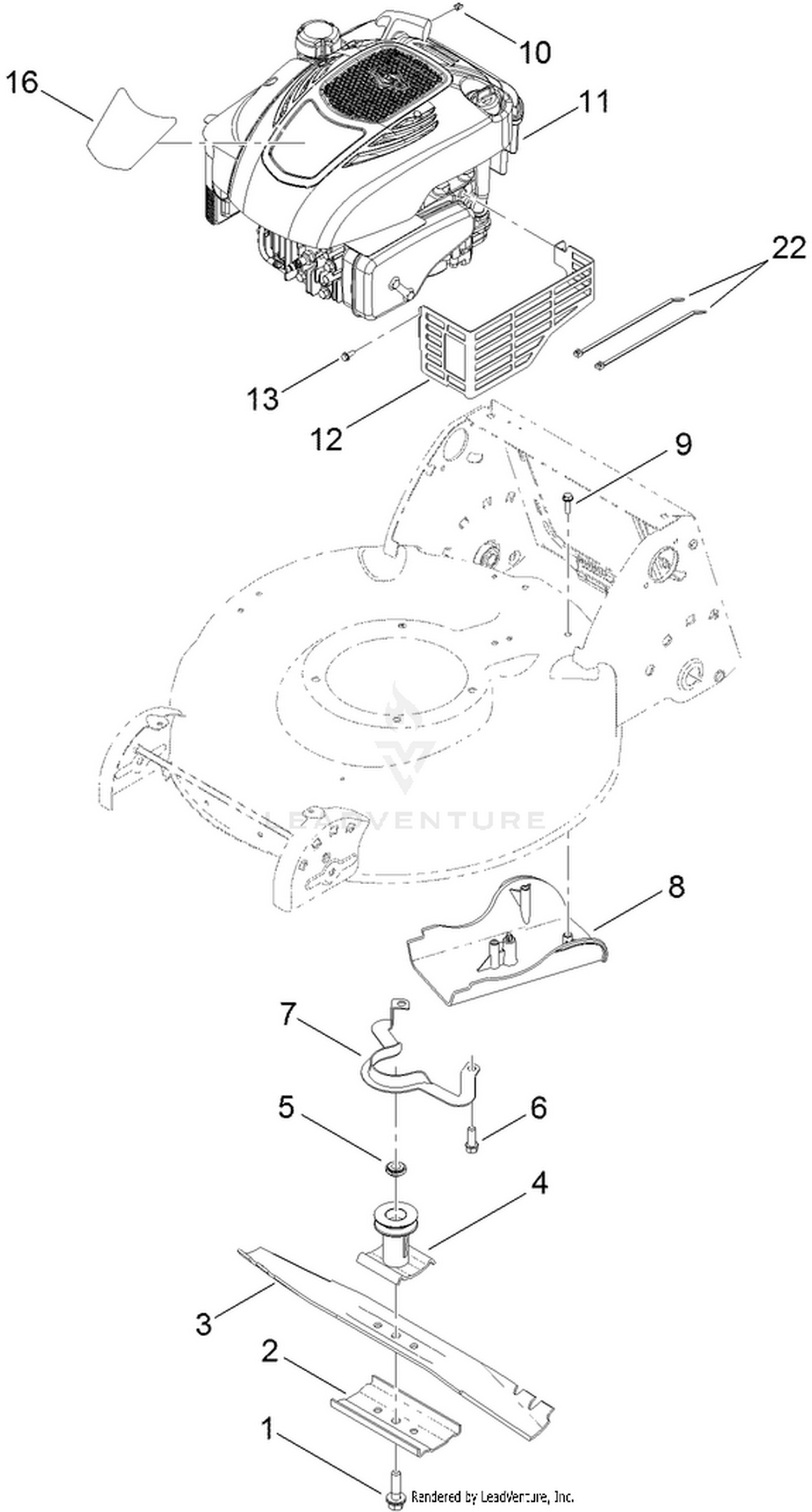 Engine and Blade Assembly