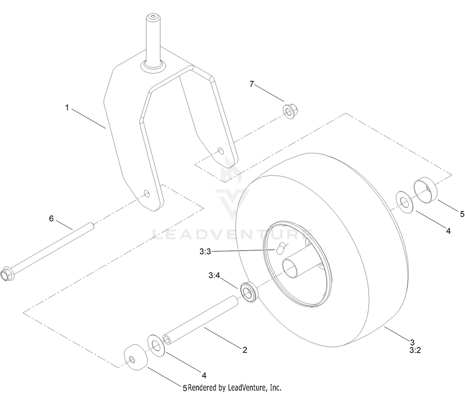 Caster Wheel Assembly No. 145-4603
