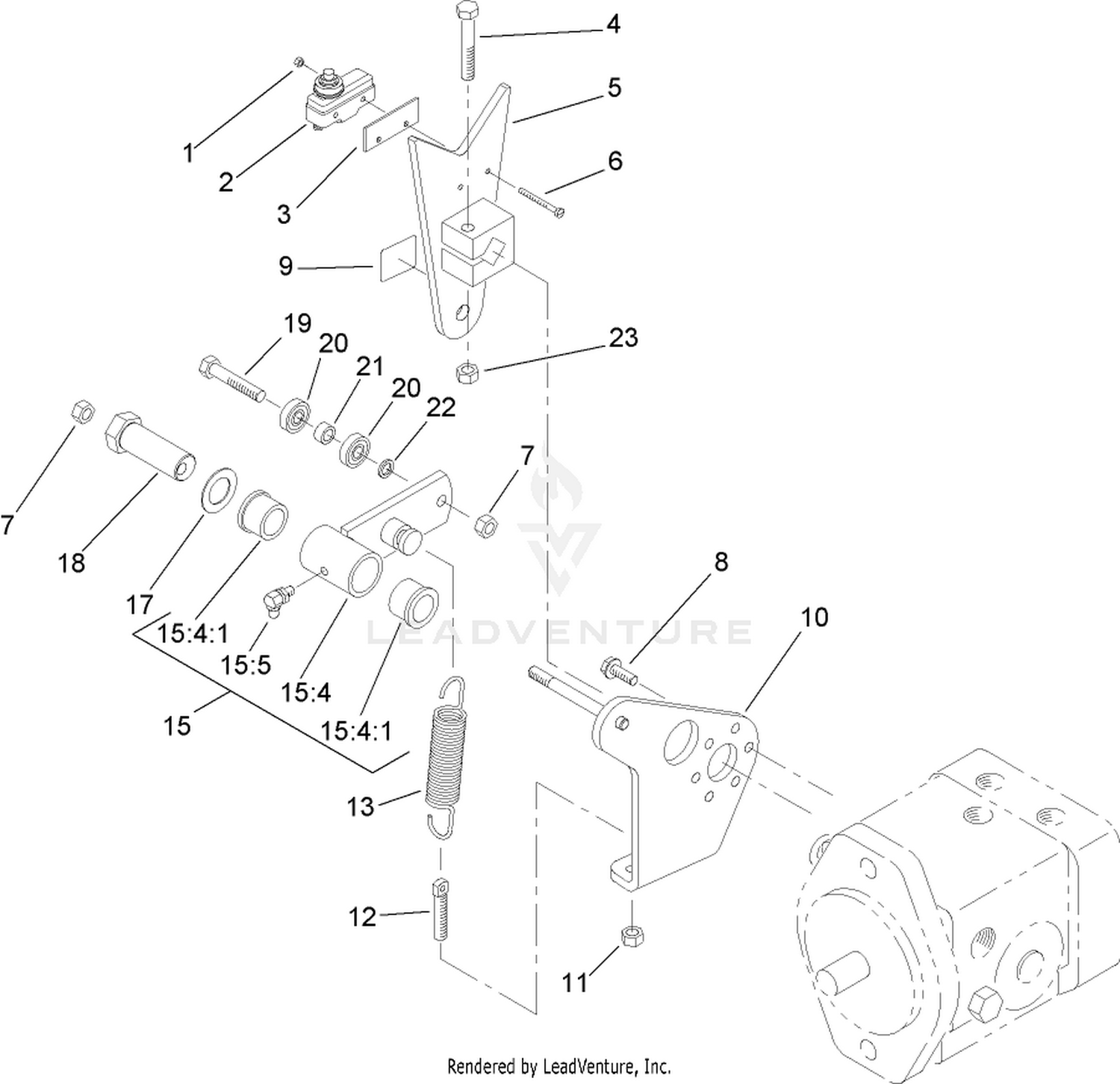 Pump Control Lever Assembly