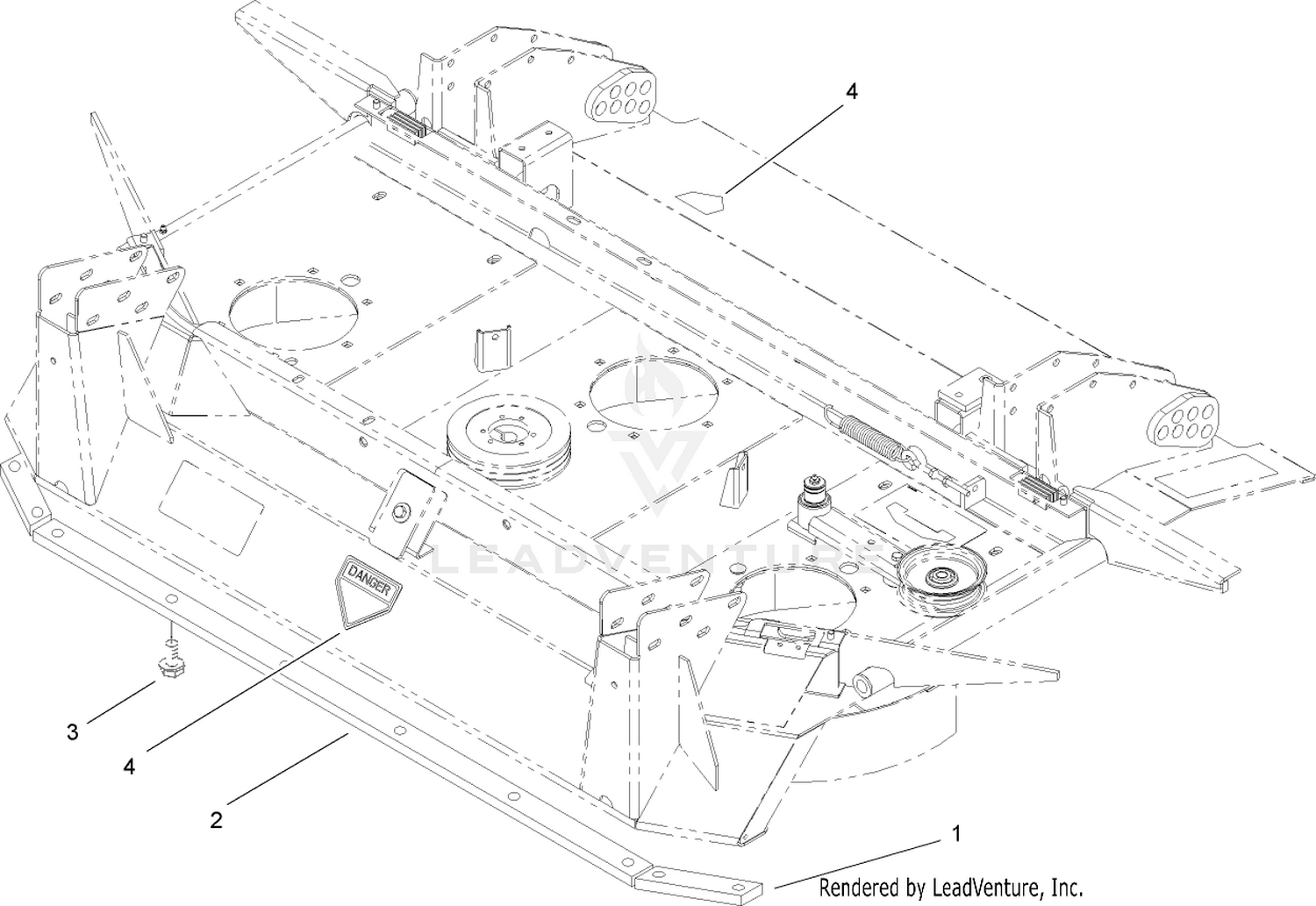 Center Deck Guard Bar Assembly