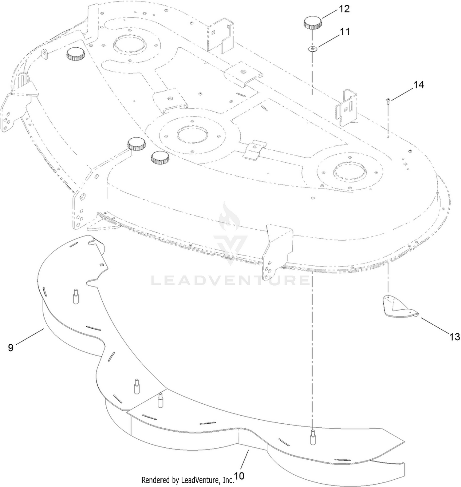 50 Inch Deck Baffle Assembly