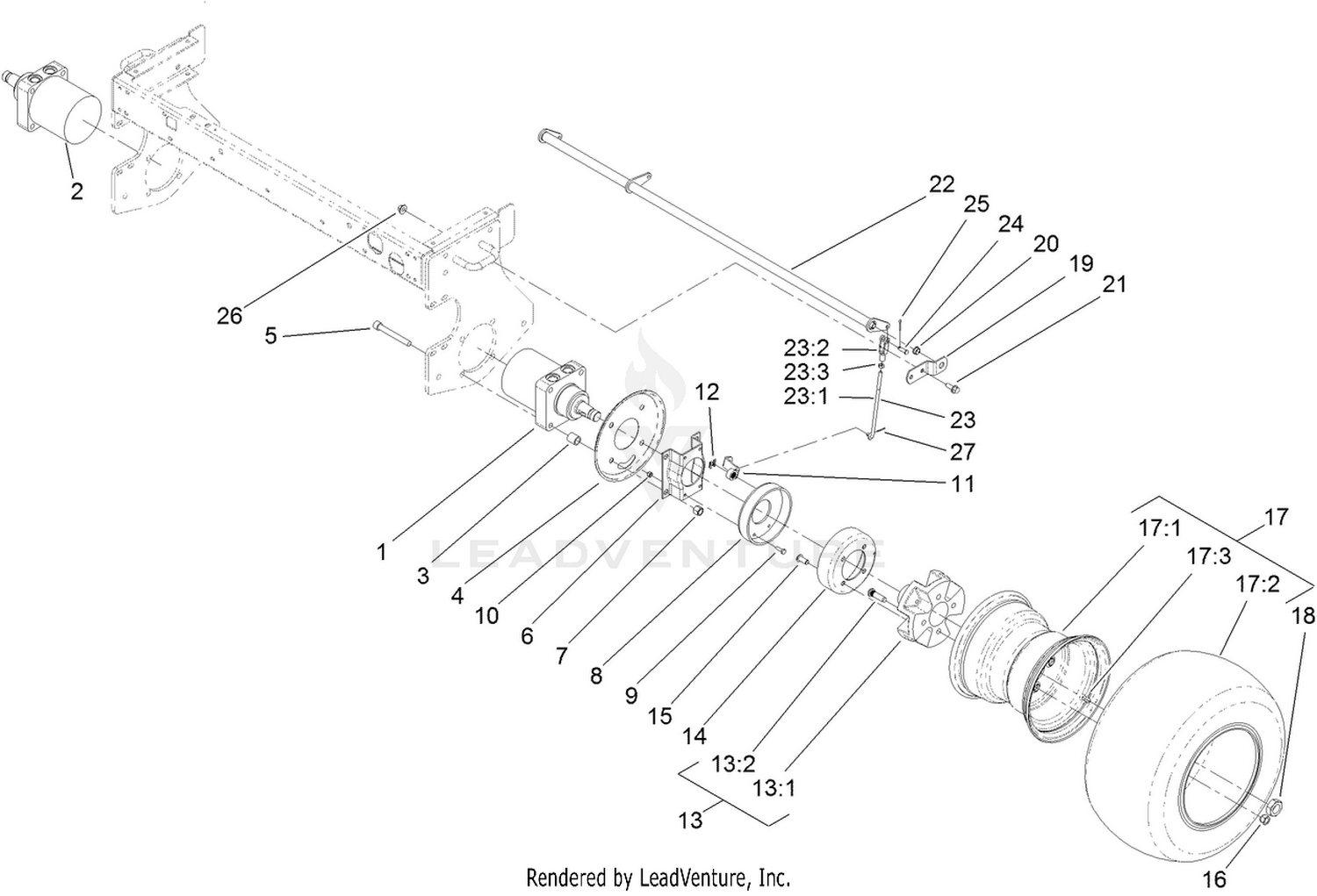 Front Wheel and Brake Assembly