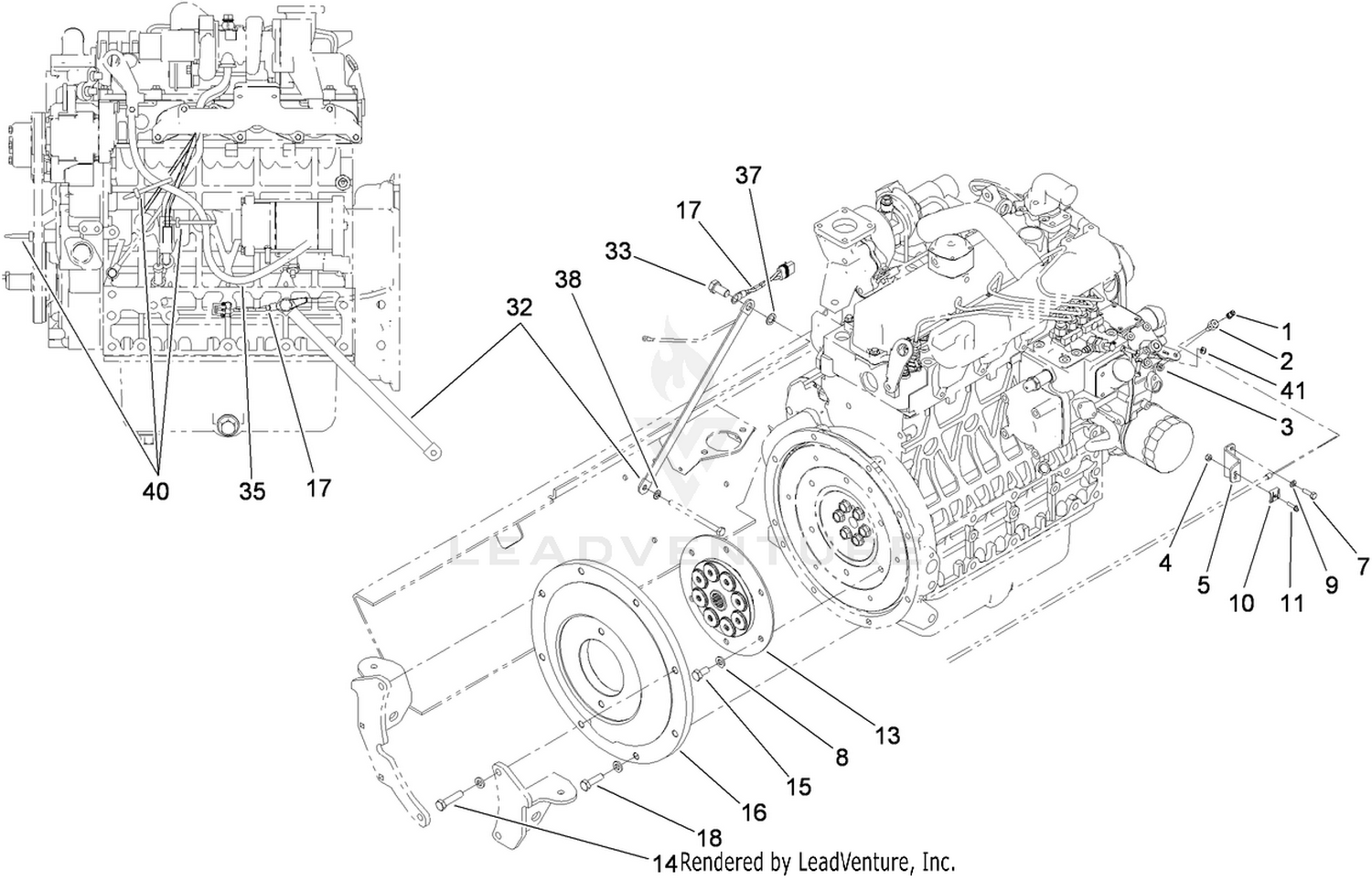 Flywheel and Throttle Assembly
