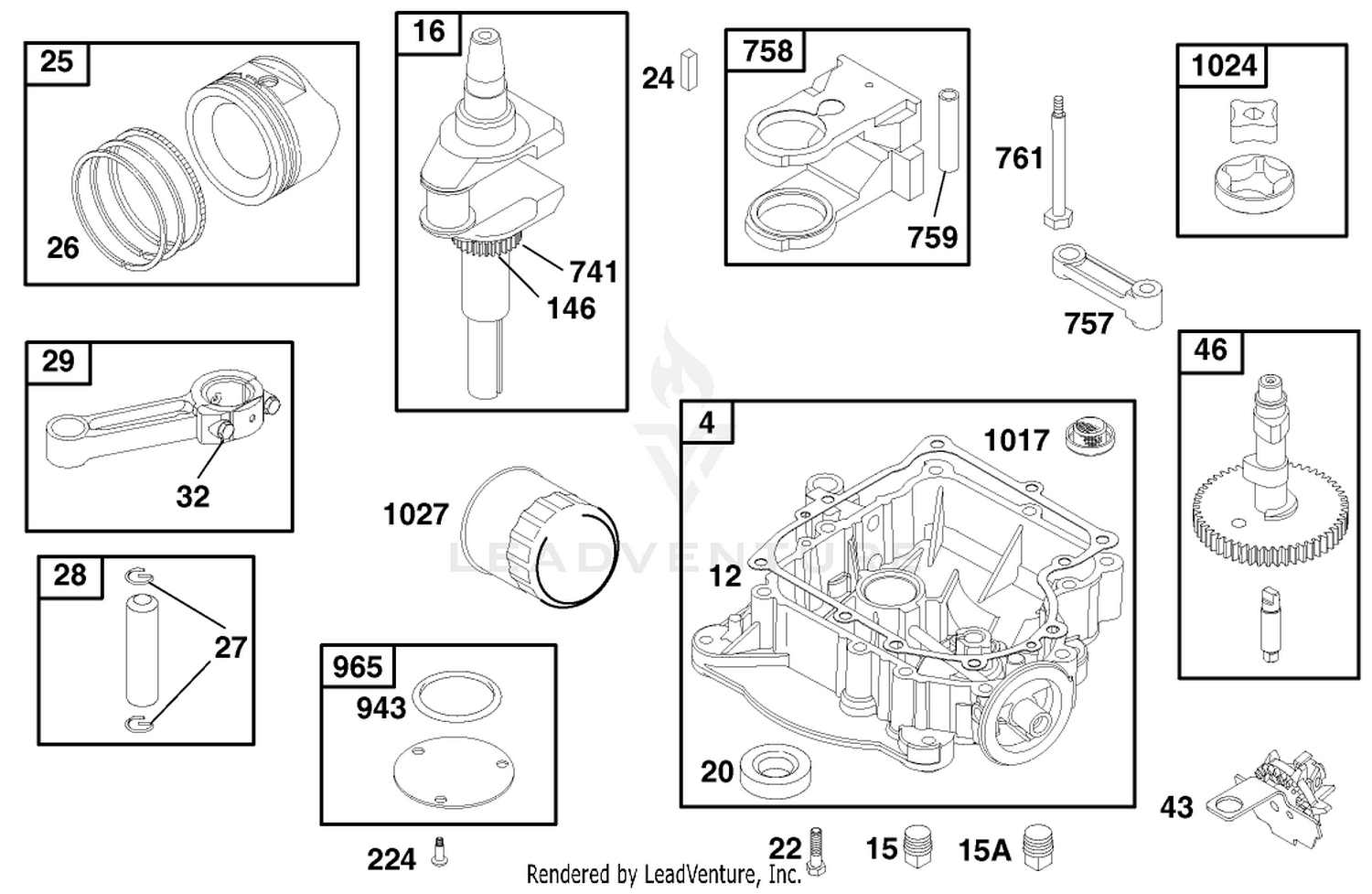 Engine Briggs  Stratton Model 28q777-0690-E1 2