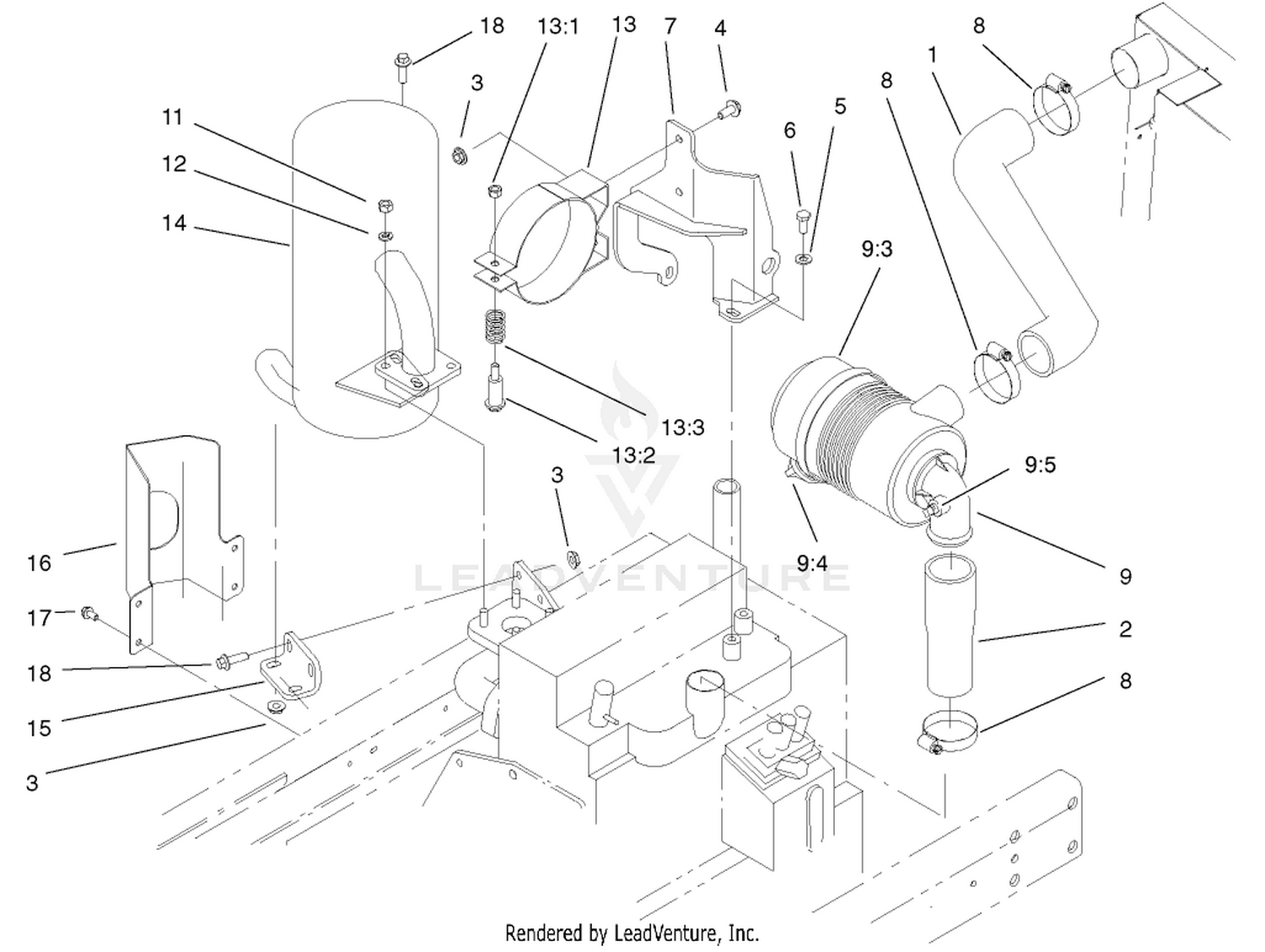 Air Cleaner And Muffler Assembly