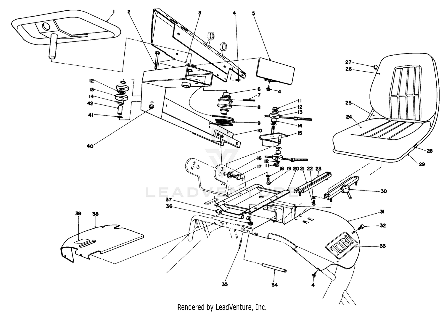 Steering And Seat Assembly