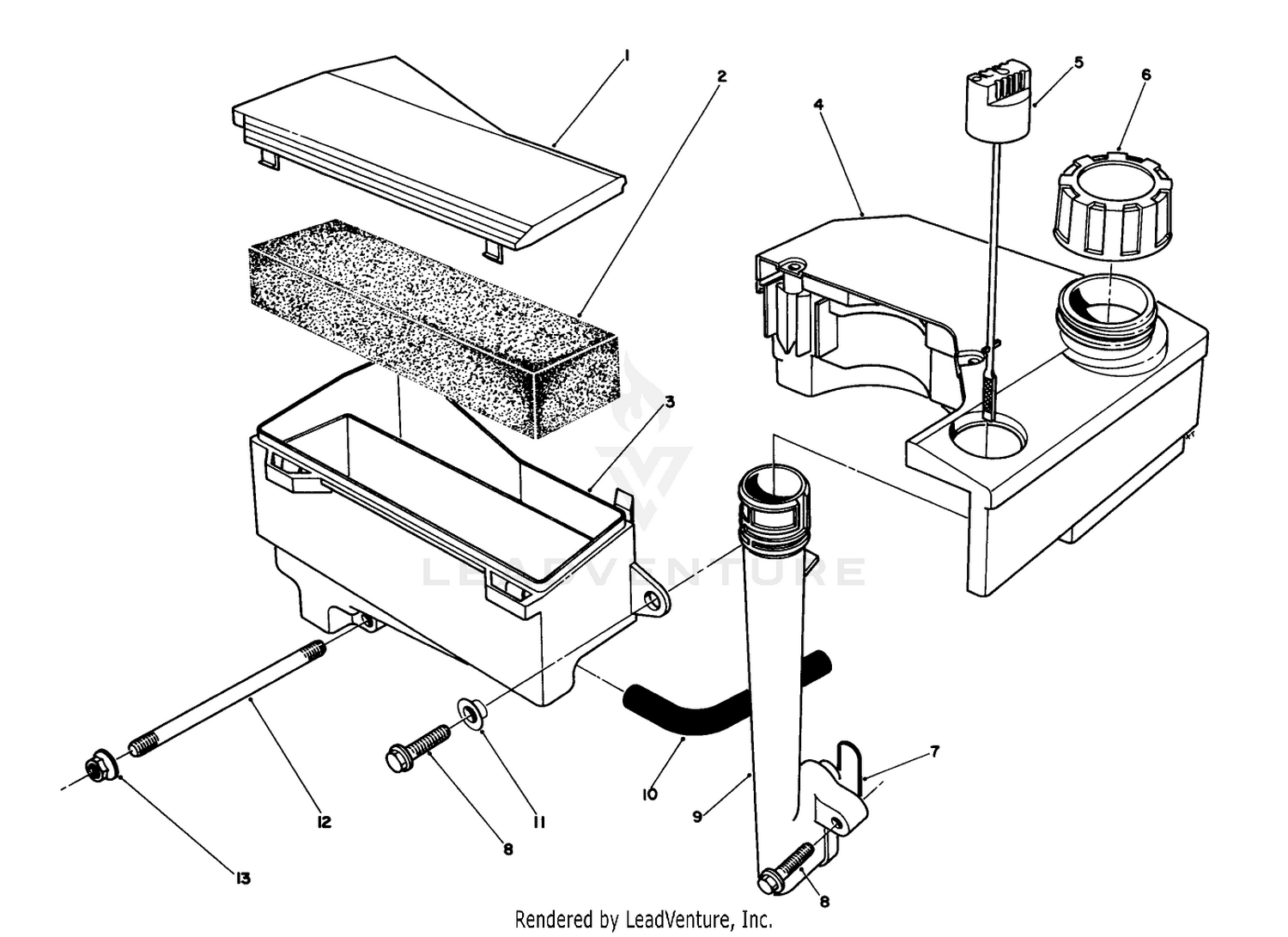 Air Cleaner  Fuel Tank Assembly (model No. Vml0-2)