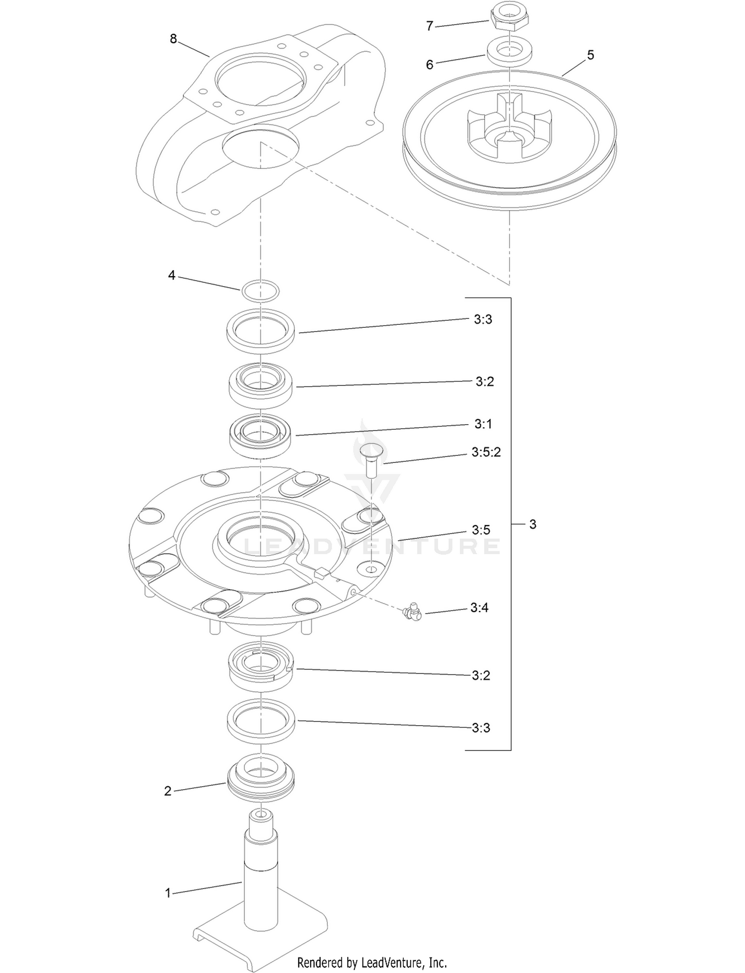 Double Driven Spindle Assembly No. 139-1036