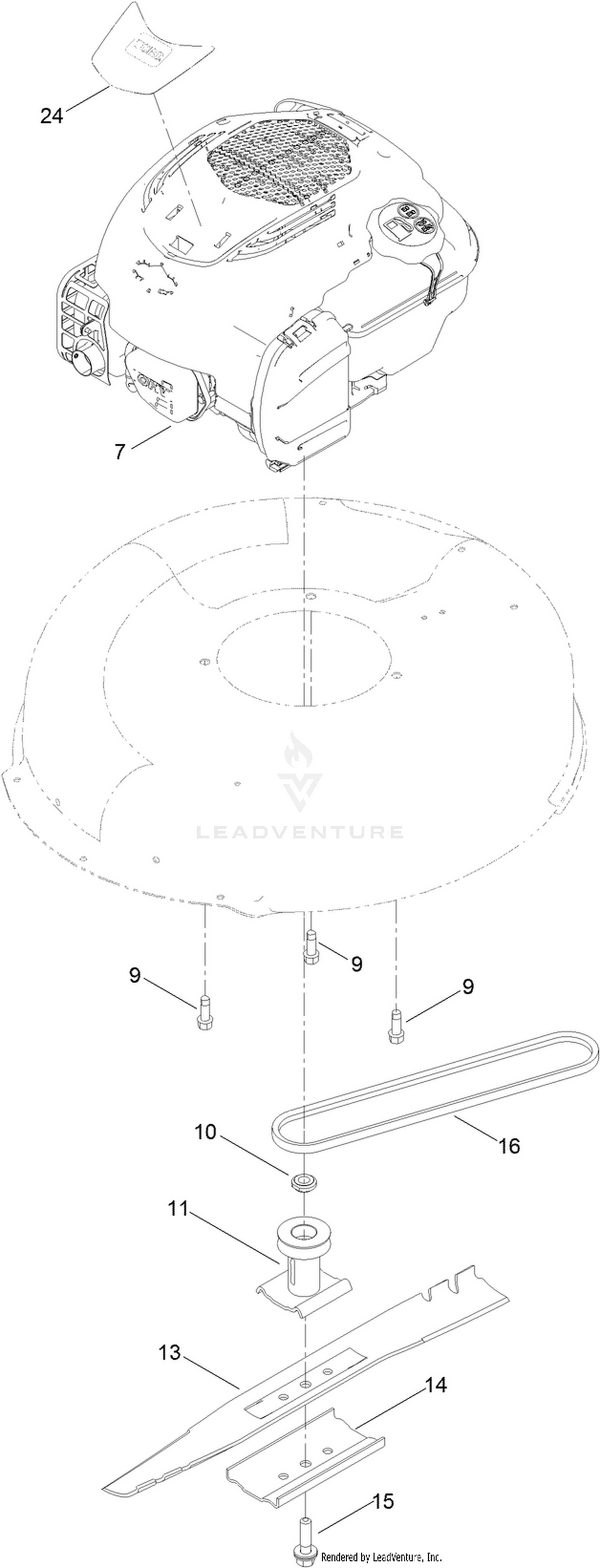 Engine and Blade Assembly