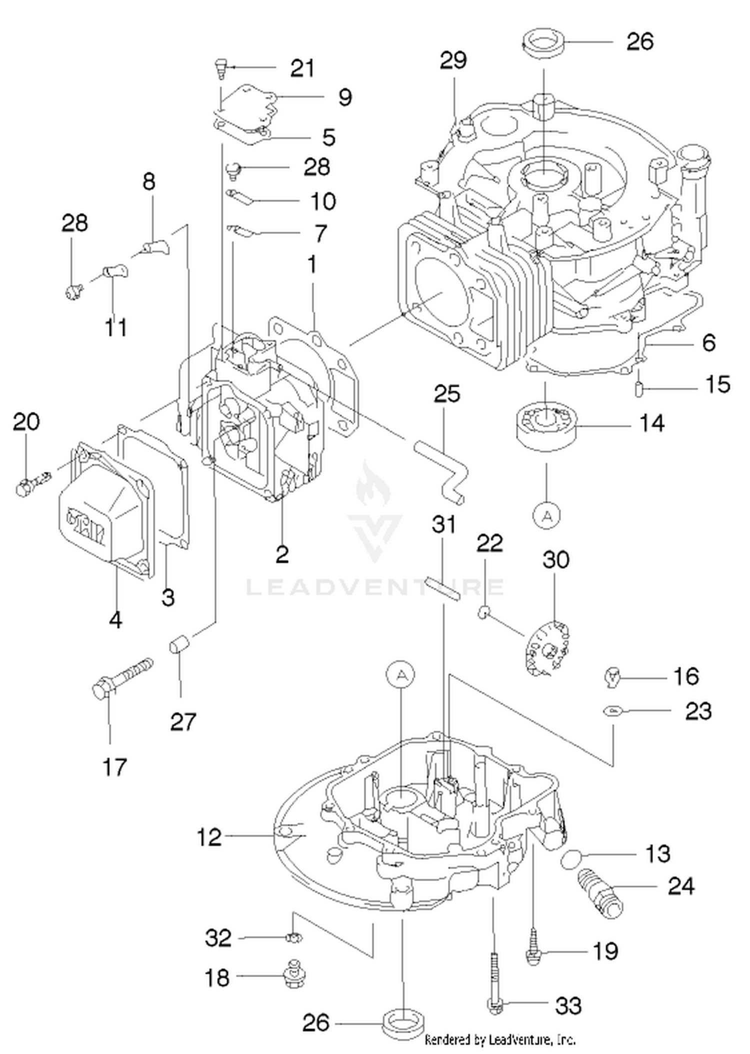 Cylinder And Crankcase Assembly