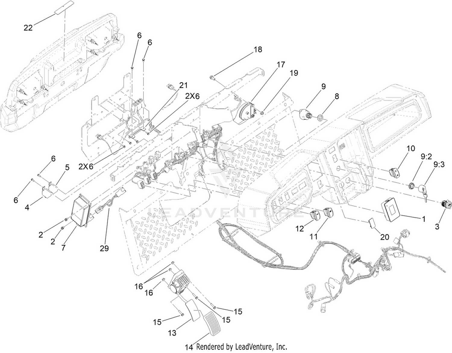 Accelerator Pedal and Horn Assembly