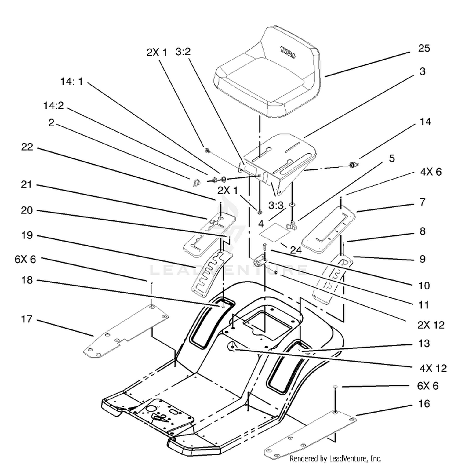 Rear Body and Seat Assembly