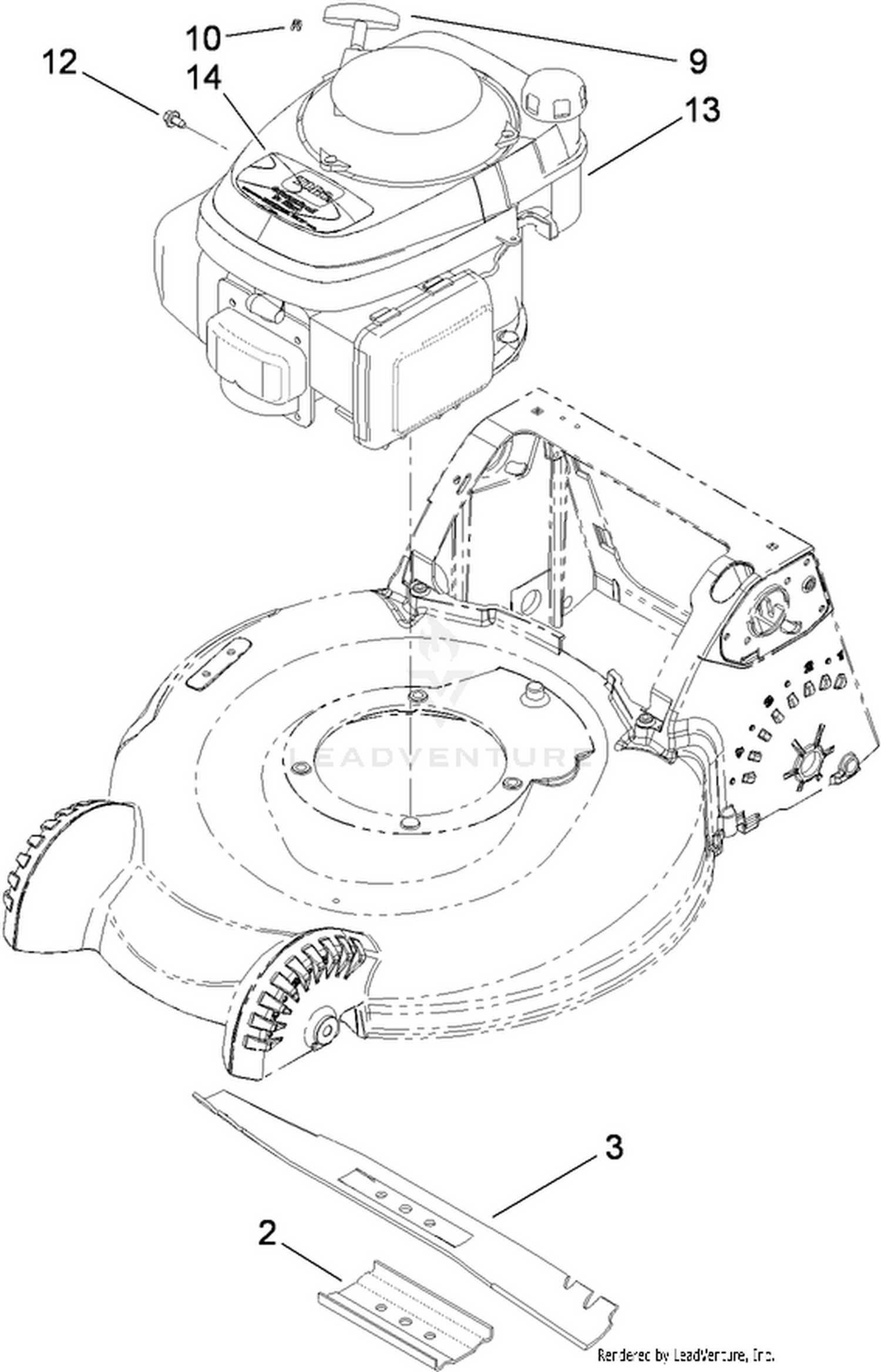 Engine and Blade Assembly
