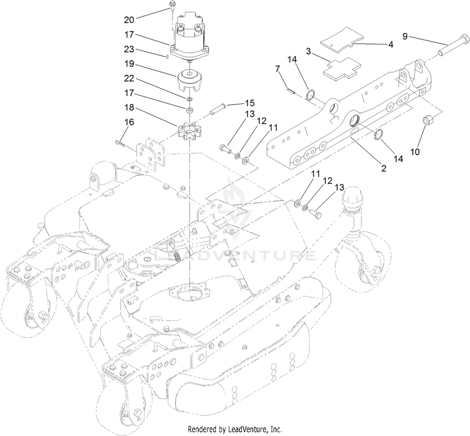 Left Deck Mount Assembly