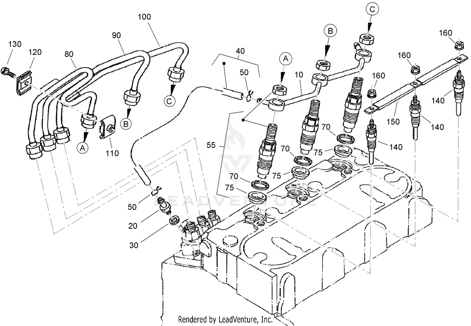 Nozzle Holder and Glow Plug Assembly